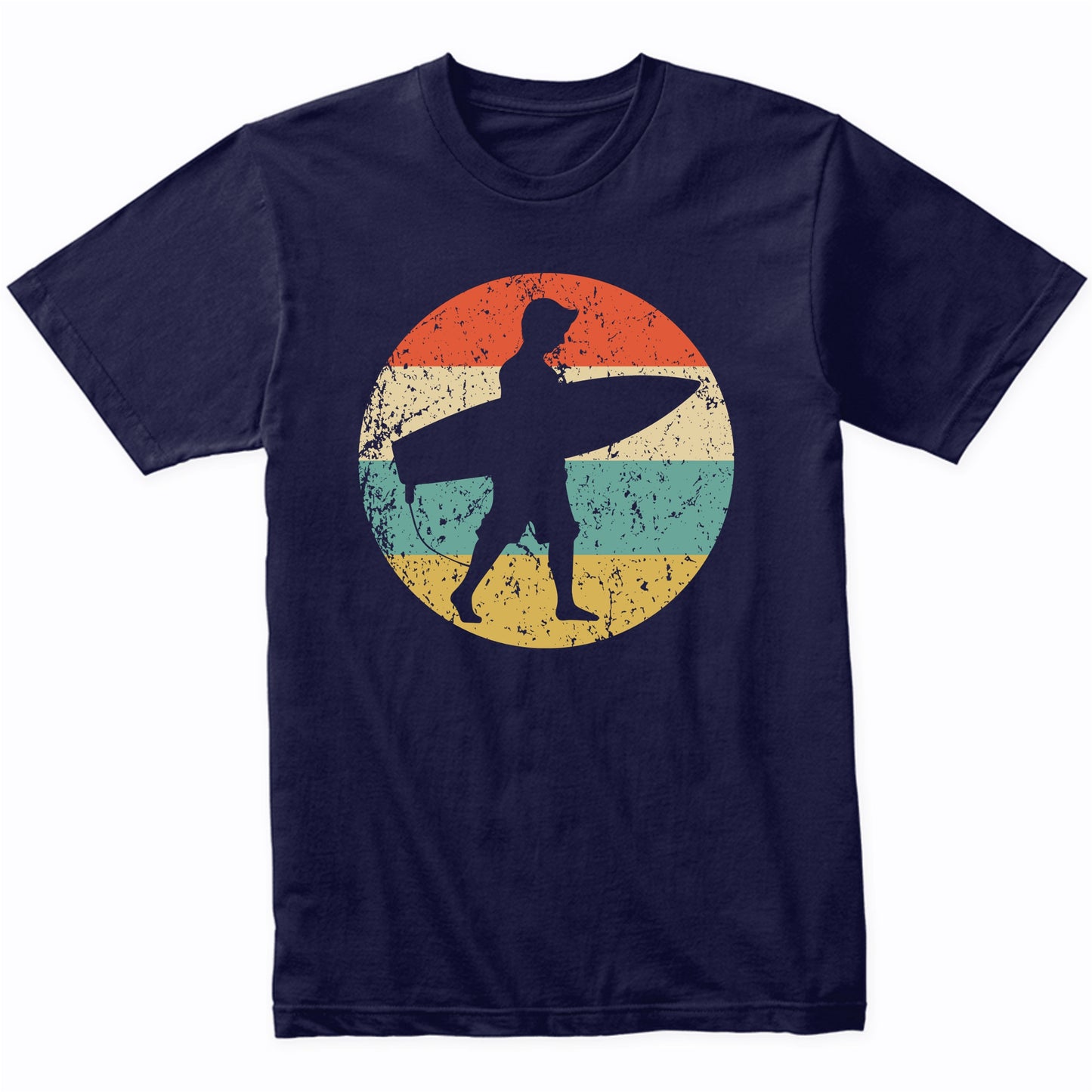 Surfer Silhouette Retro Surfing T-Shirt