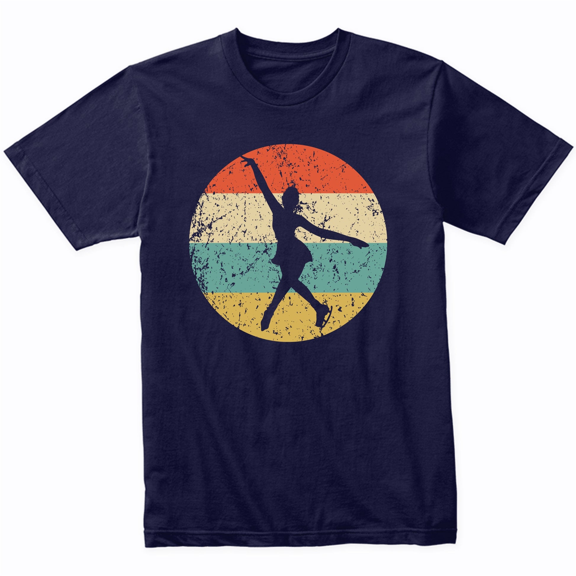 Figure Skater Silhouette Retro Figure Skating T-Shirt