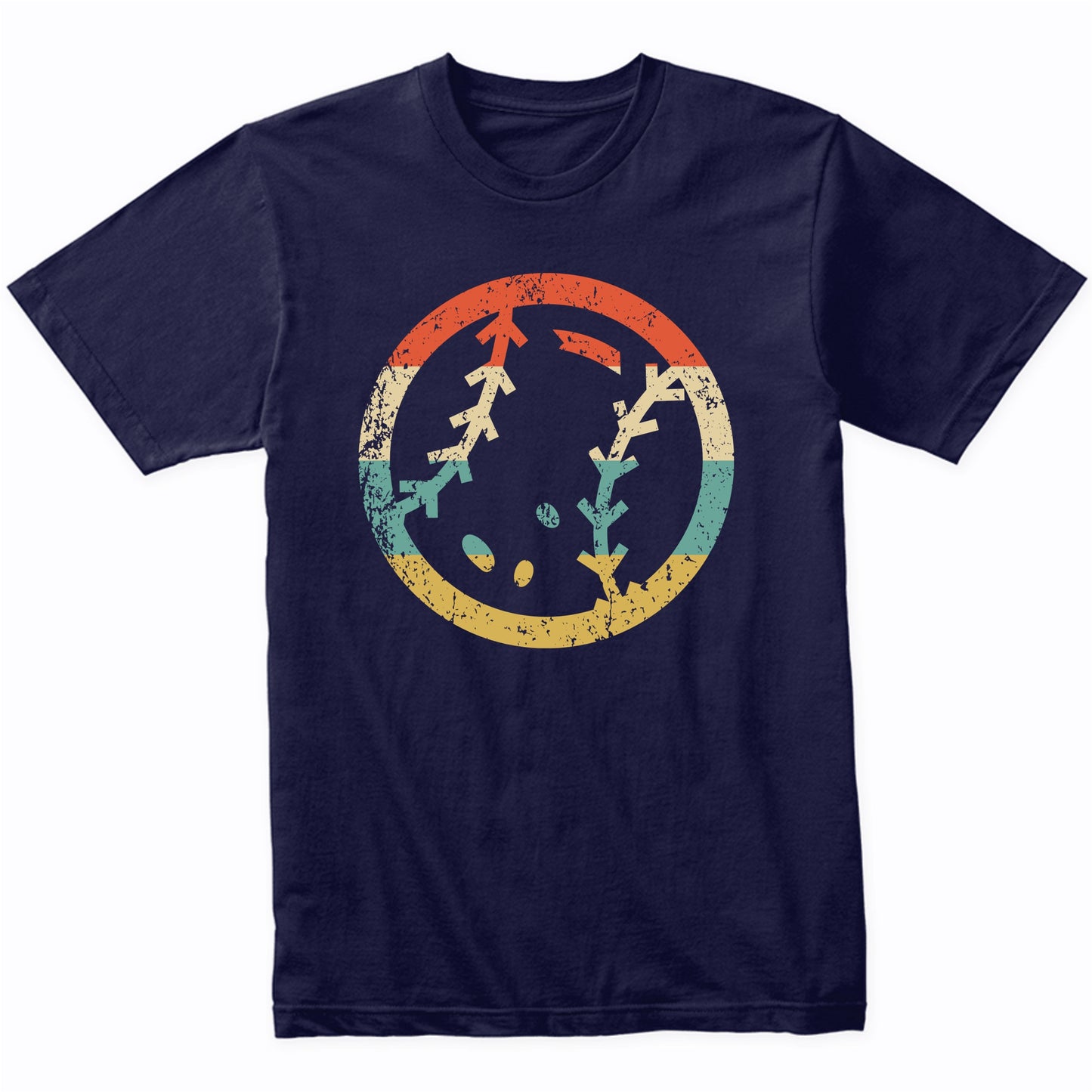 Baseball Ball Icon Retro Baseball T-Shirt