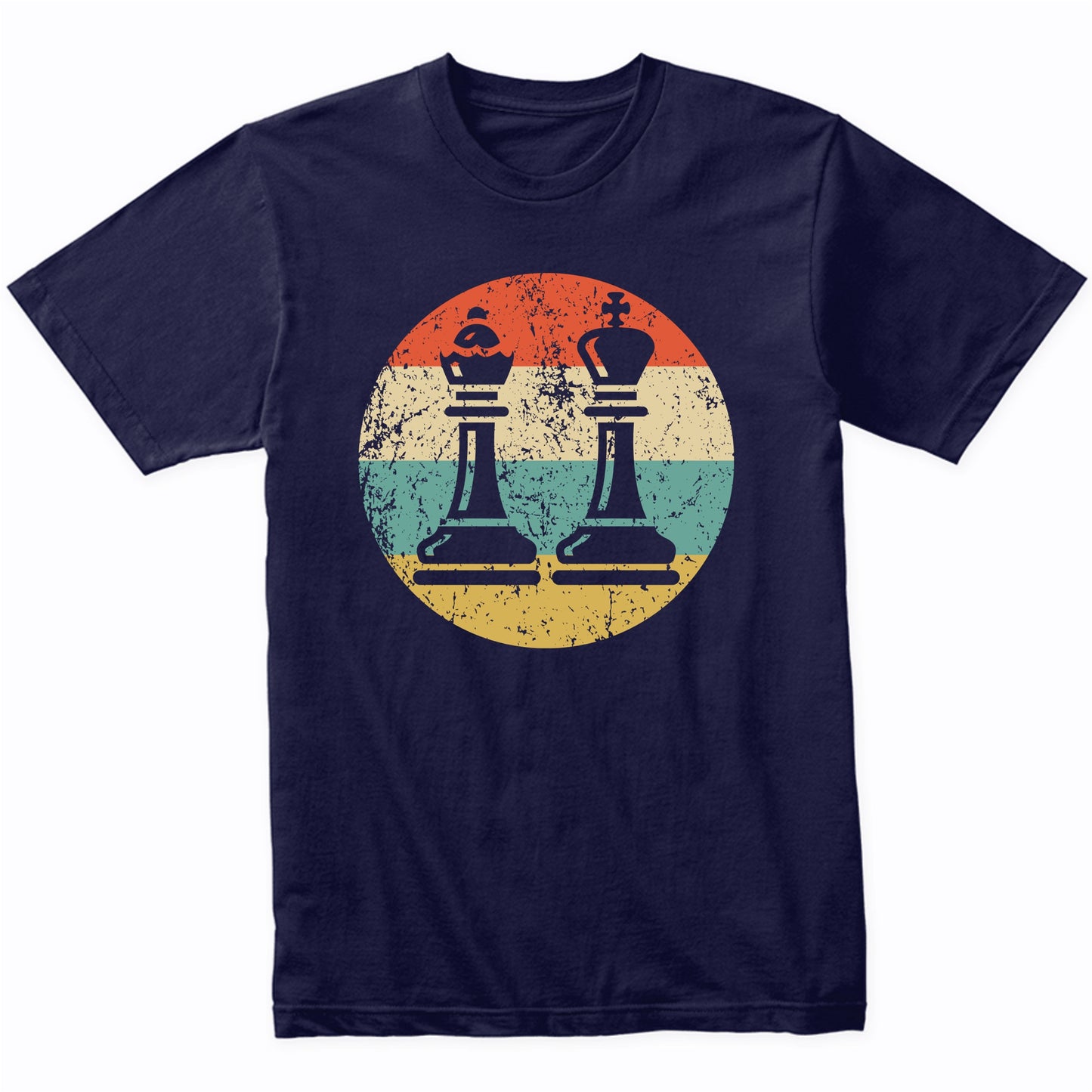 Chess Pieces Icon Retro Chess T-Shirt
