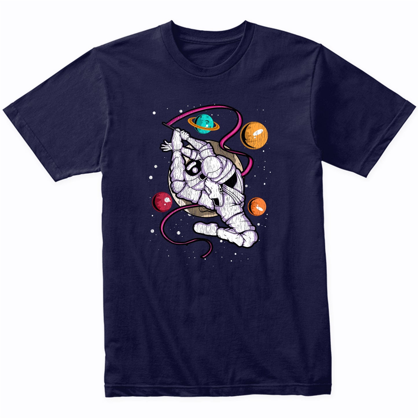 Gymnastics Astronaut Outer Space Spaceman Distressed T-Shirt