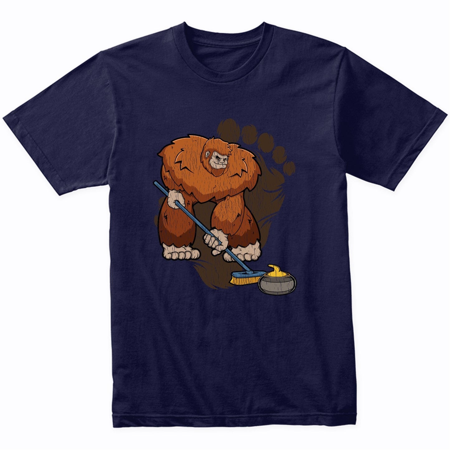 Bigfoot Curling Shirt - Sasquatch Curling T-Shirt