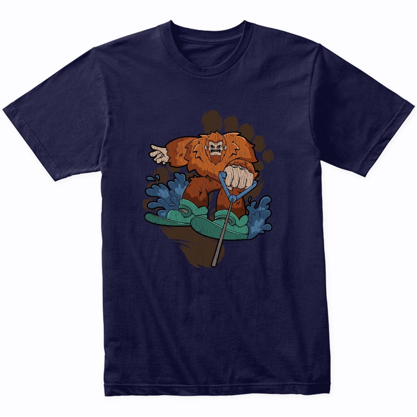 Bigfoot Waterskiing Shirt - Sasquatch on Waterkis T-Shirt