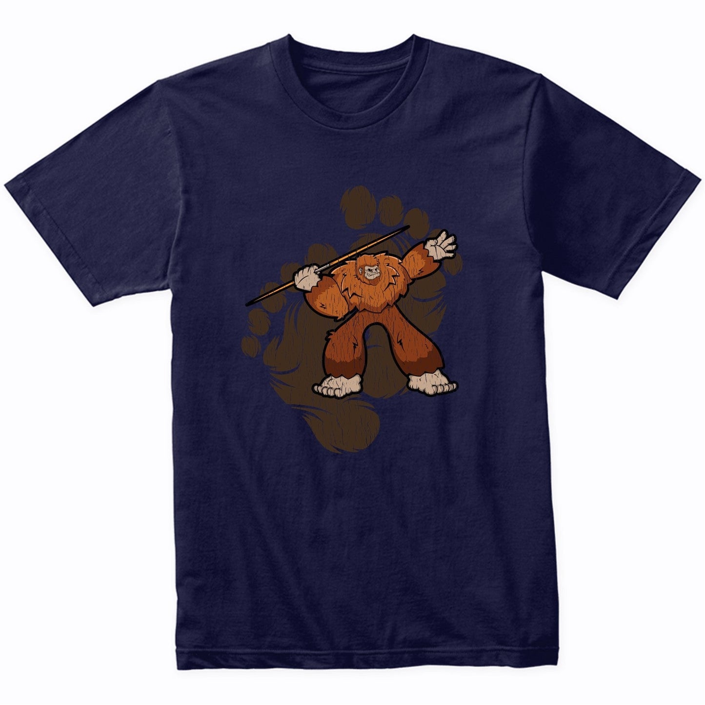 Bigfoot Javelin Throw Shirt - Sasquatch Throwing Javelin T-Shirt