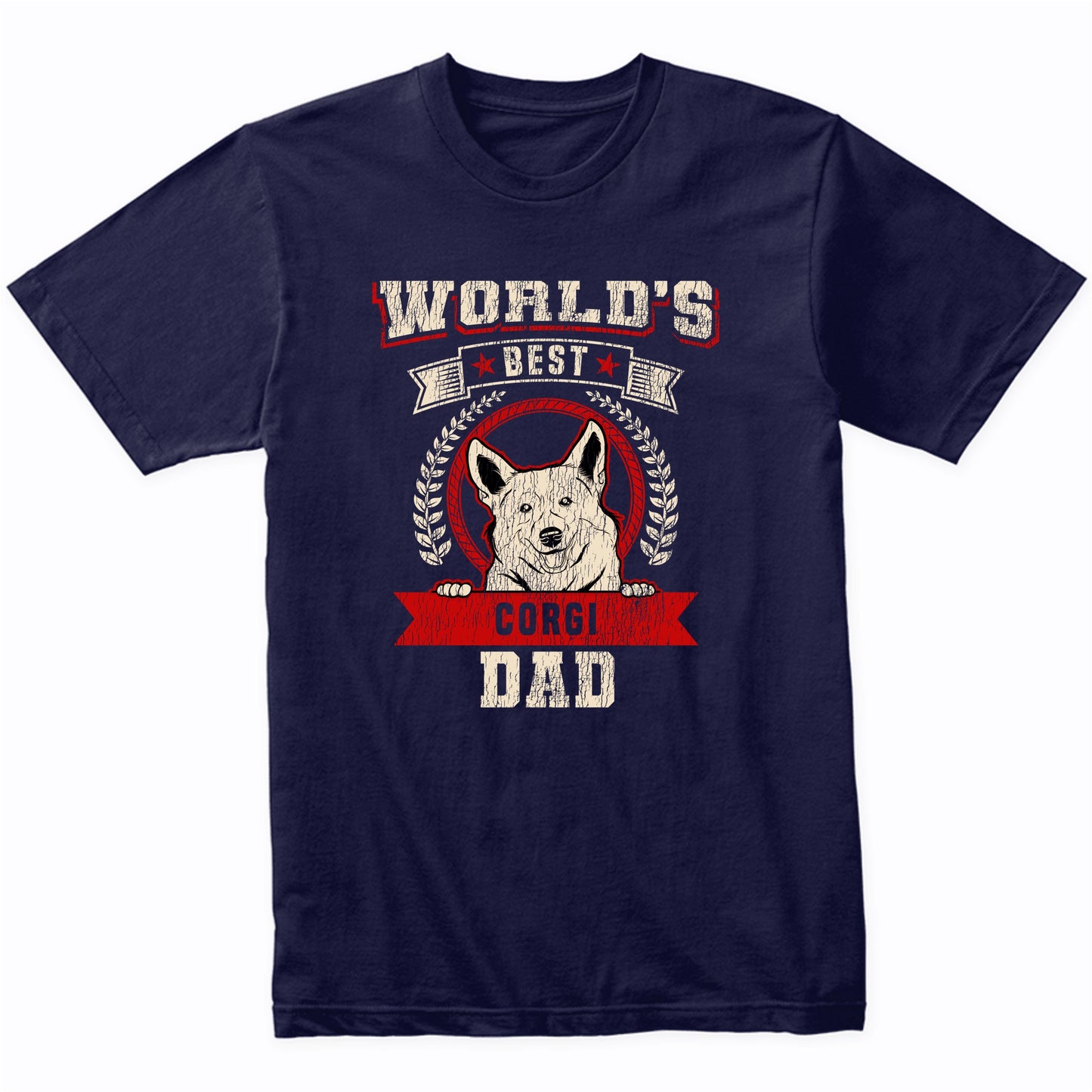 World's Best Corgi Dad Dog Breed T-Shirt