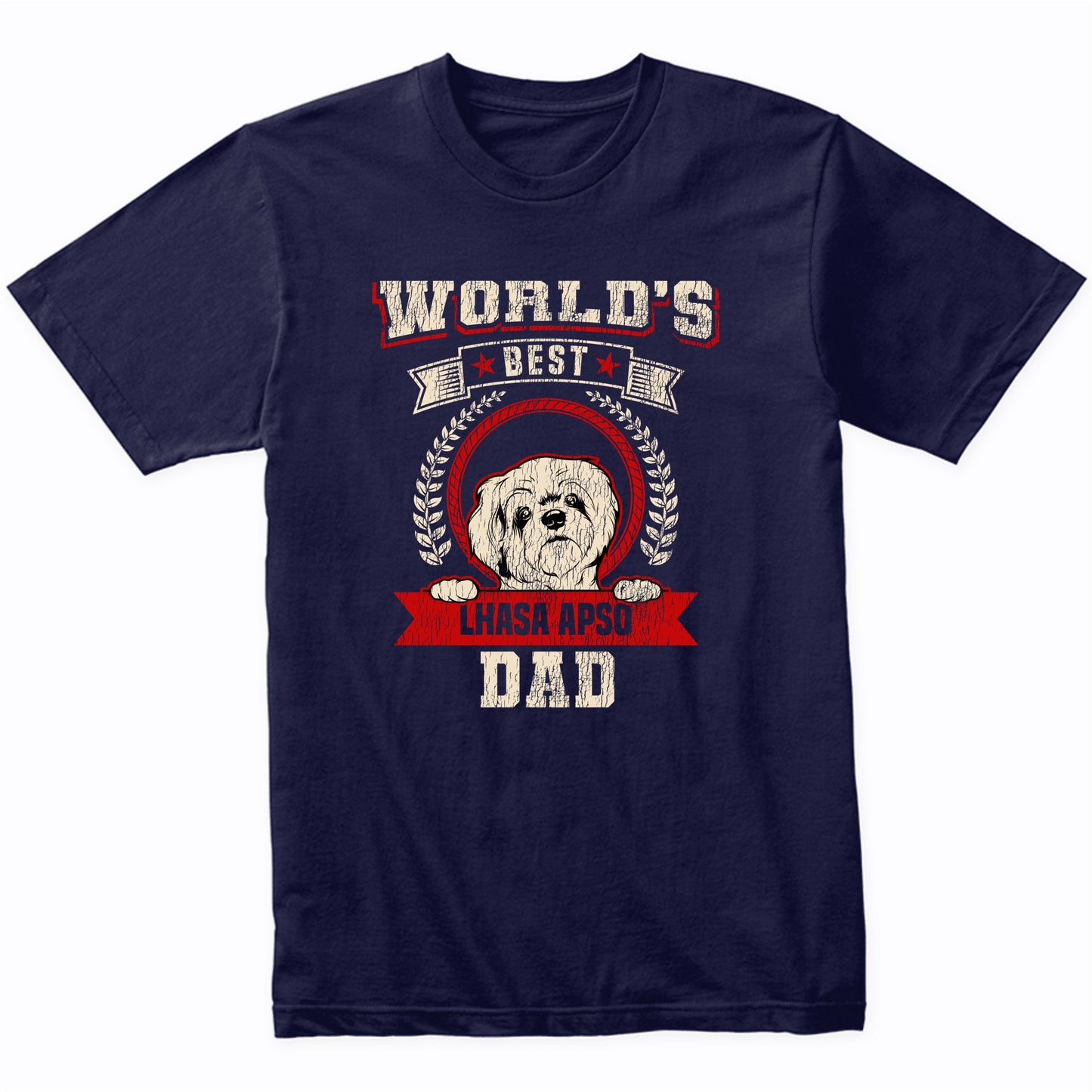 World's Best Lhasa Apso Dad Dog Breed T-Shirt