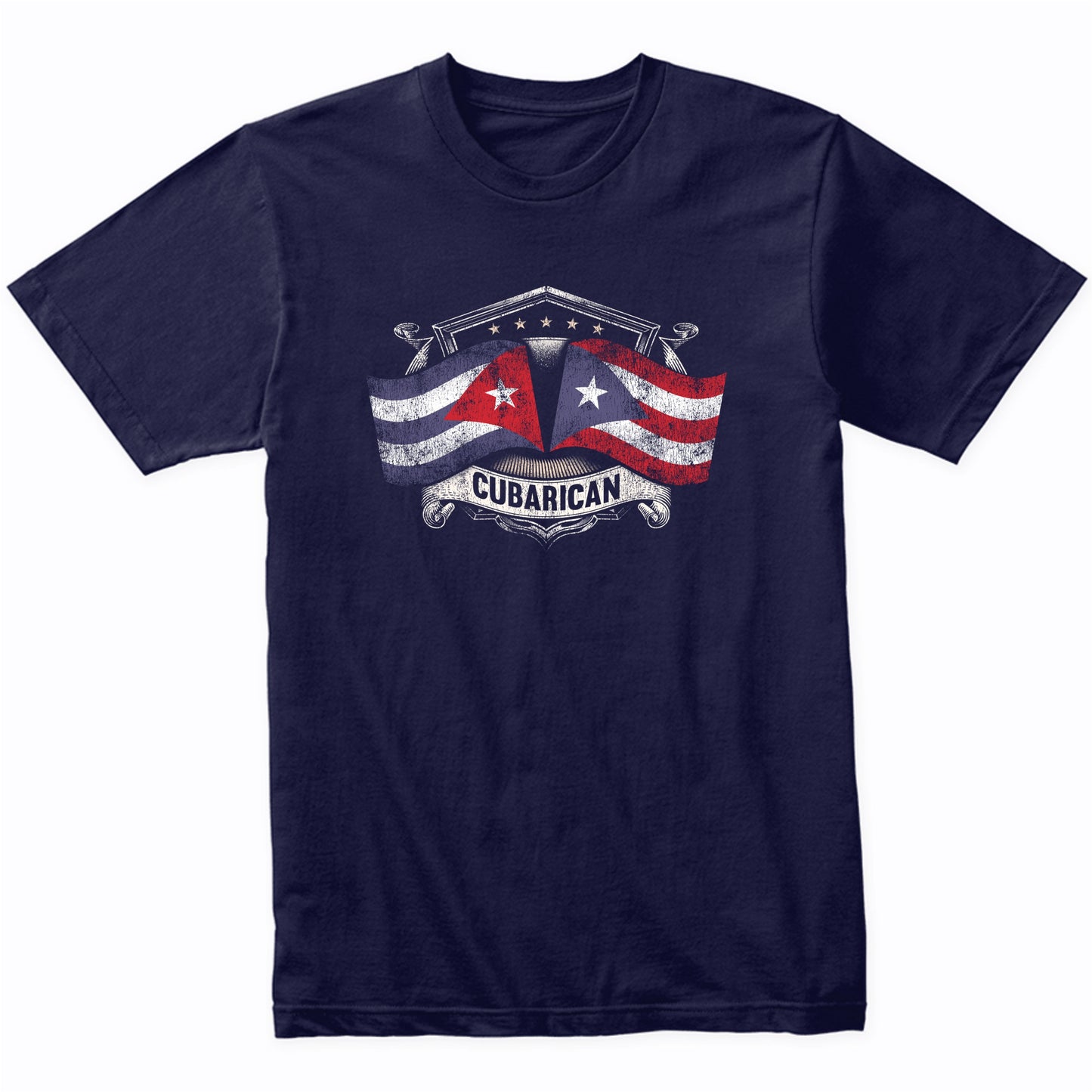 Cuba Puerto Rico Flags Cuban Puerto Rican Cubarican T-Shirt