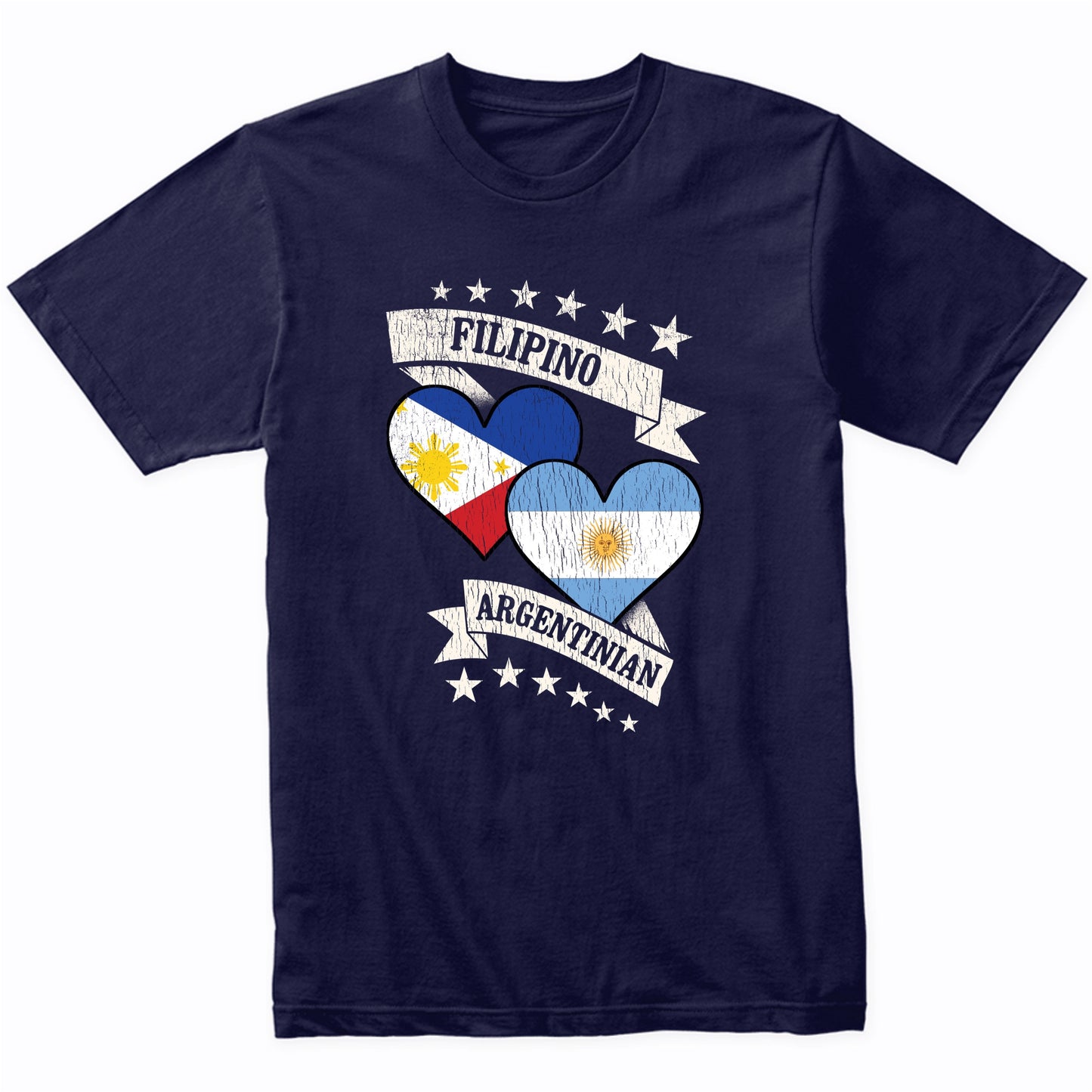 Filipino Argentinian Heart Flags Philippines Argentina T-Shirt