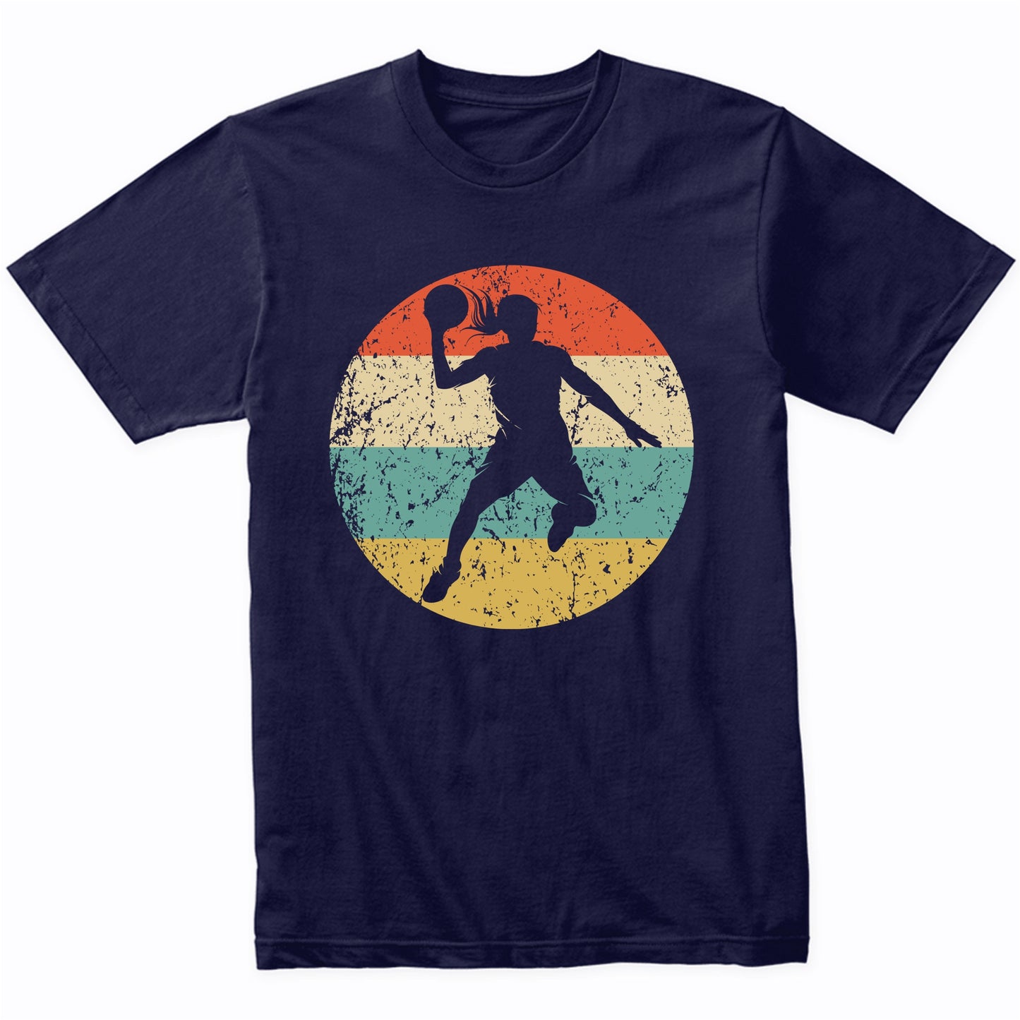 Retro Basketball Player Female Athlete Girls Sports T-Shirt