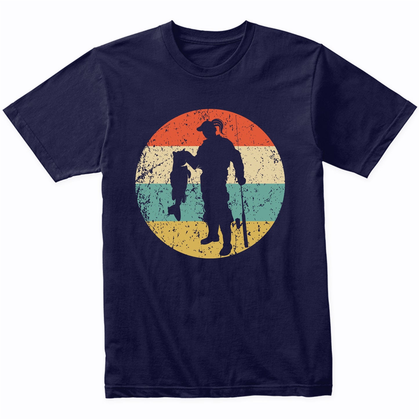 Retro Fisherwoman Female Athlete Fishing Girls Sports T-Shirt