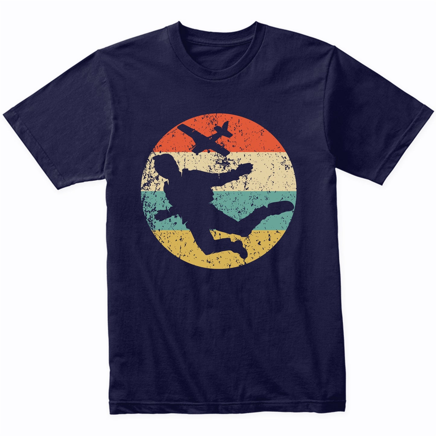 Retro Skydiver Extreme Athlete Skydiving T-Shirt