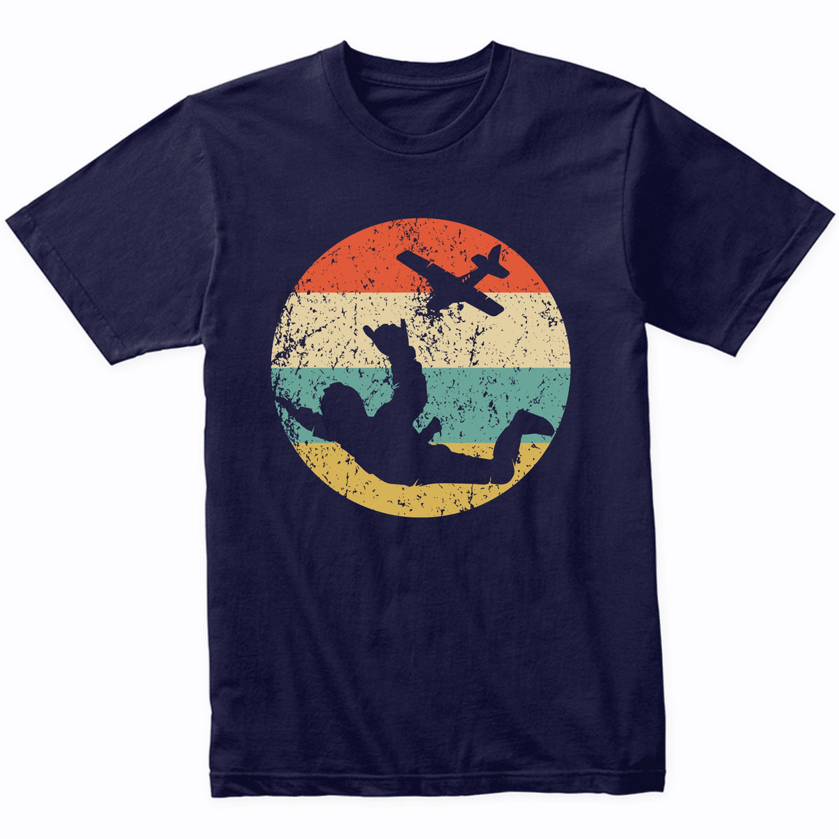 Retro Skydiver Extreme Athlete Skydiving T-Shirt