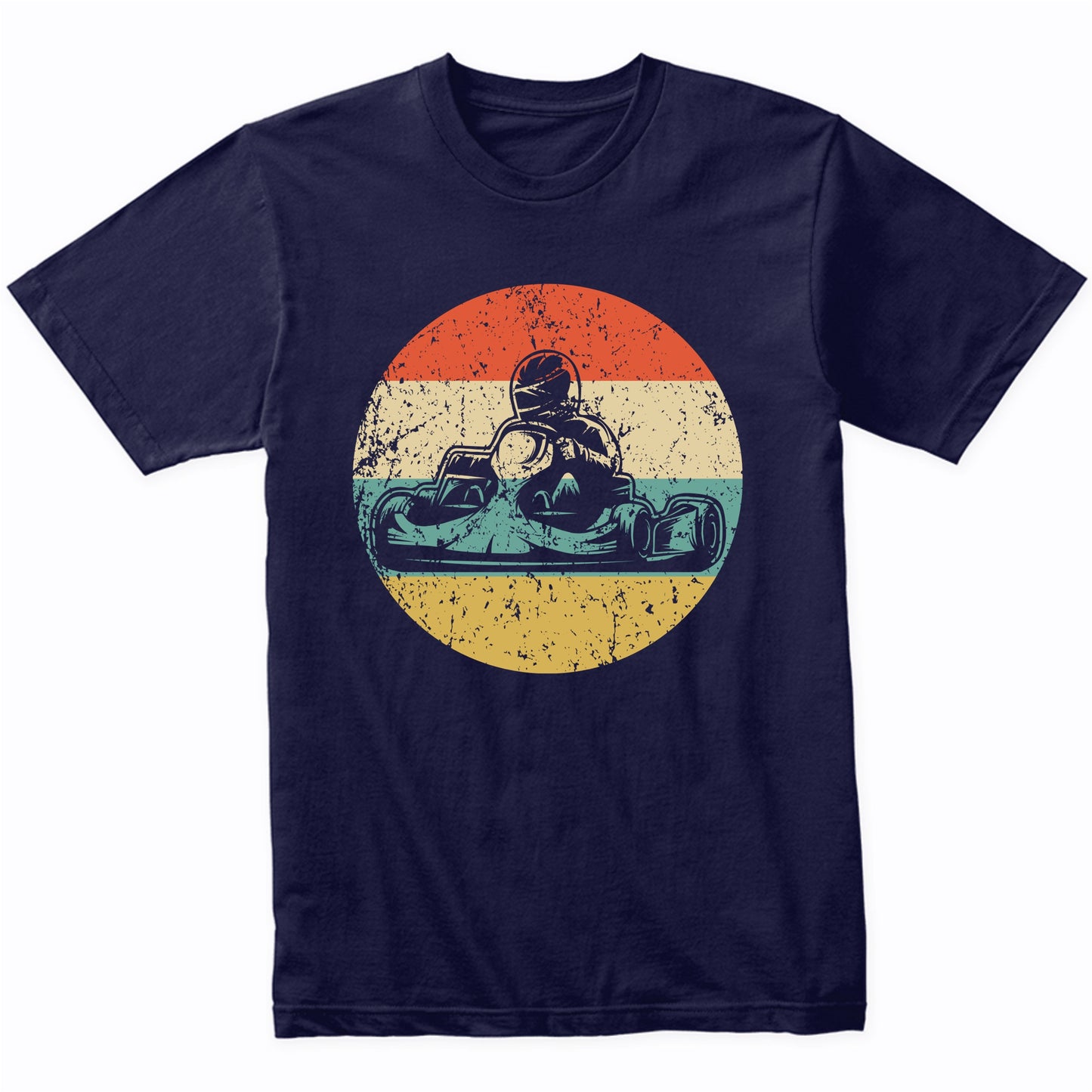 Retro Go Kart Driver Vintage Style Race Car T-Shirt