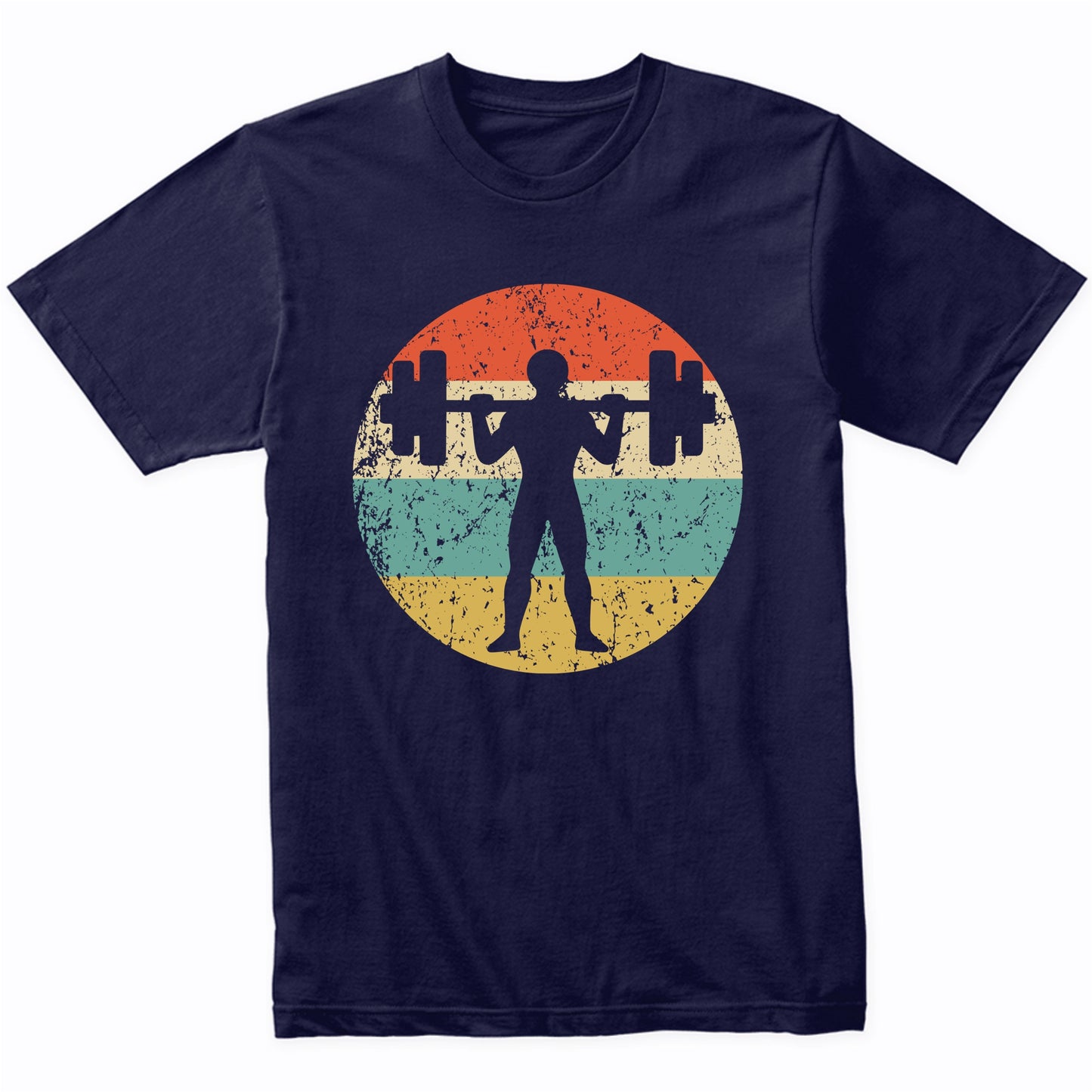 Retro Weightlifter Vintage Style Weightlifting T-Shirt