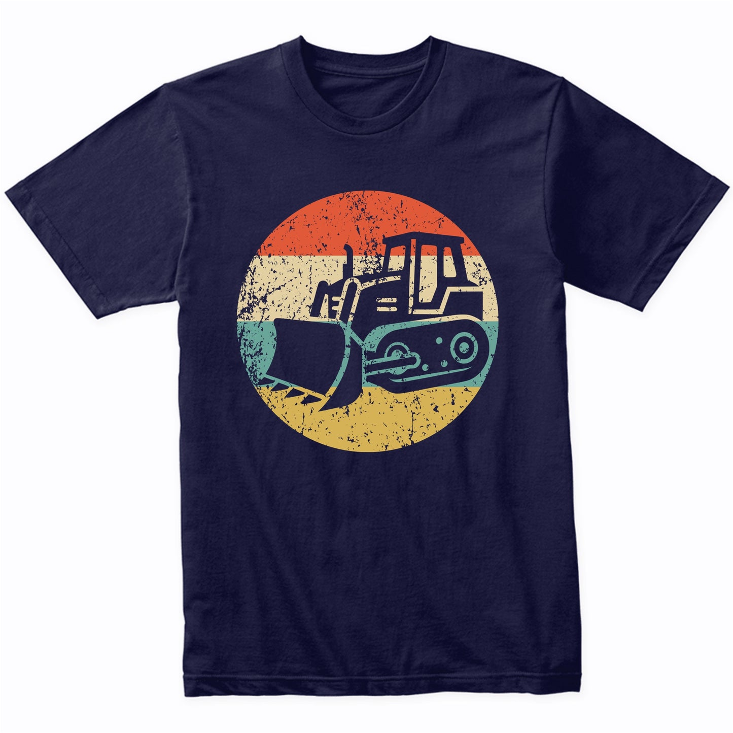 Retro Bulldozer Vintage Style Heavy Machinery Construction T-Shirt