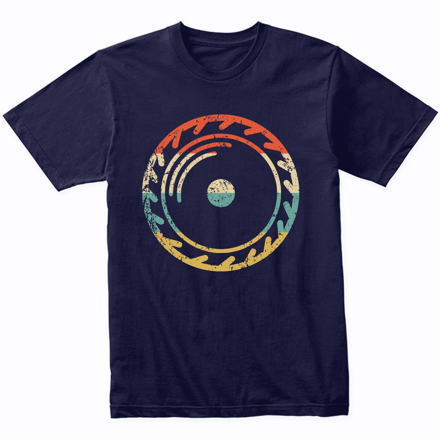 Retro Circular Saw Blade Vintage Style Carpenter T-Shirt