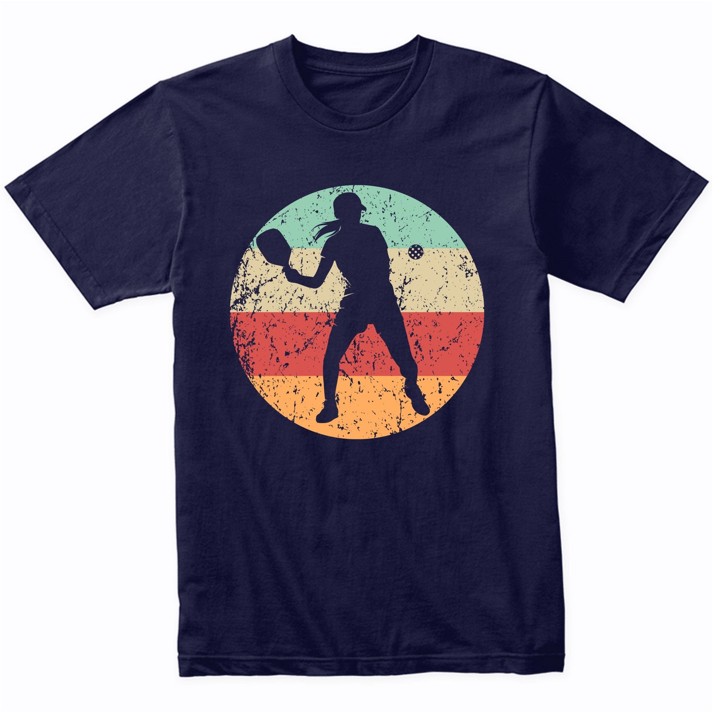 Retro Pickleball Player Female Athlete Girls Sports T-Shirt