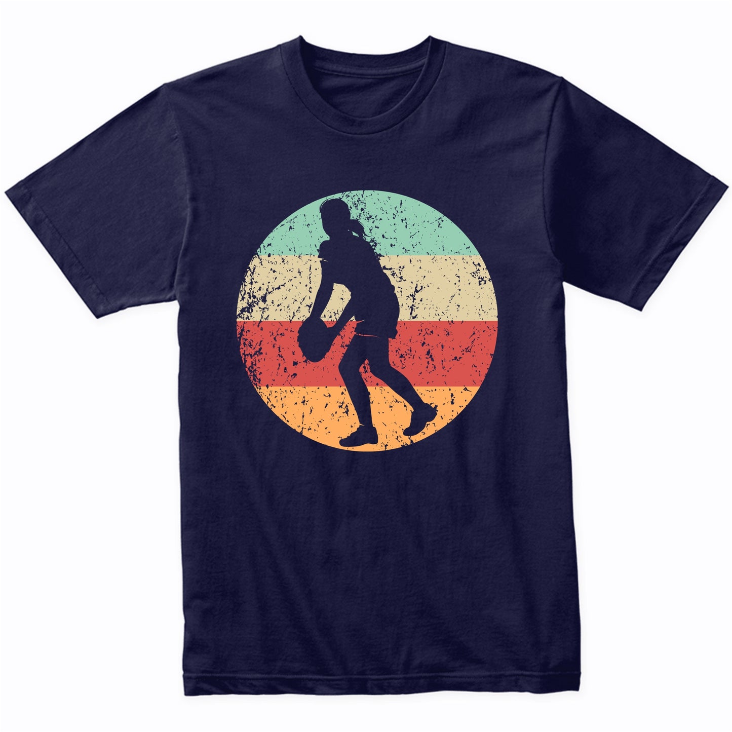 Retro Rugby Player Female Athlete Girls Sports T-Shirt