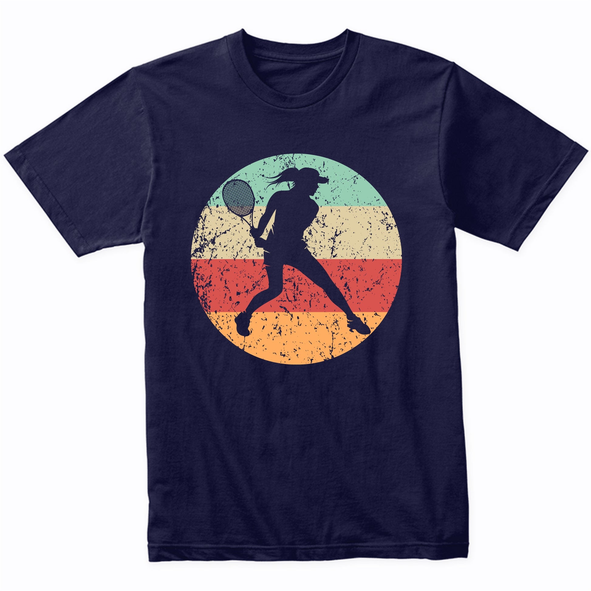 Retro Tennis Player Female Athlete Girls Sports T-Shirt