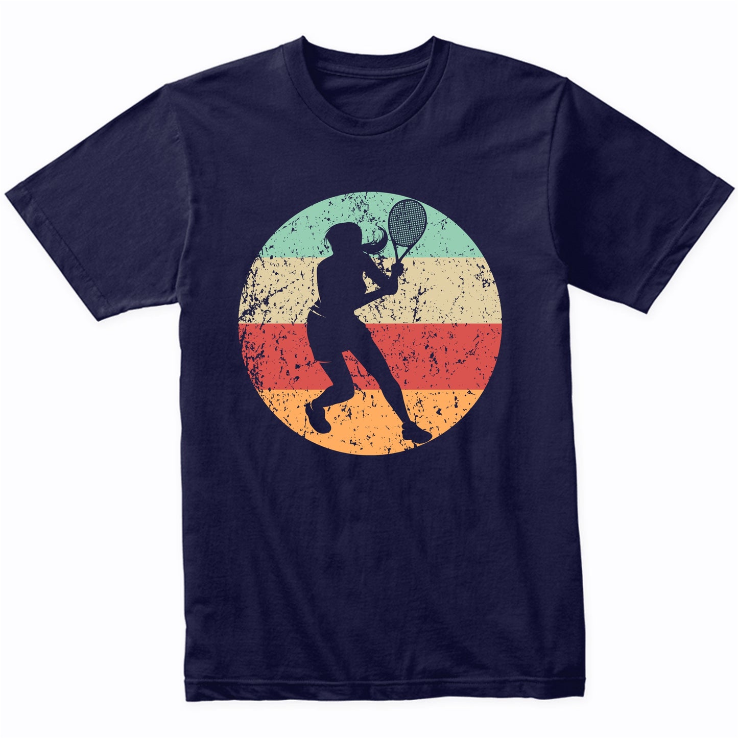 Retro Tennis Player Female Athlete Girls Sports T-Shirt