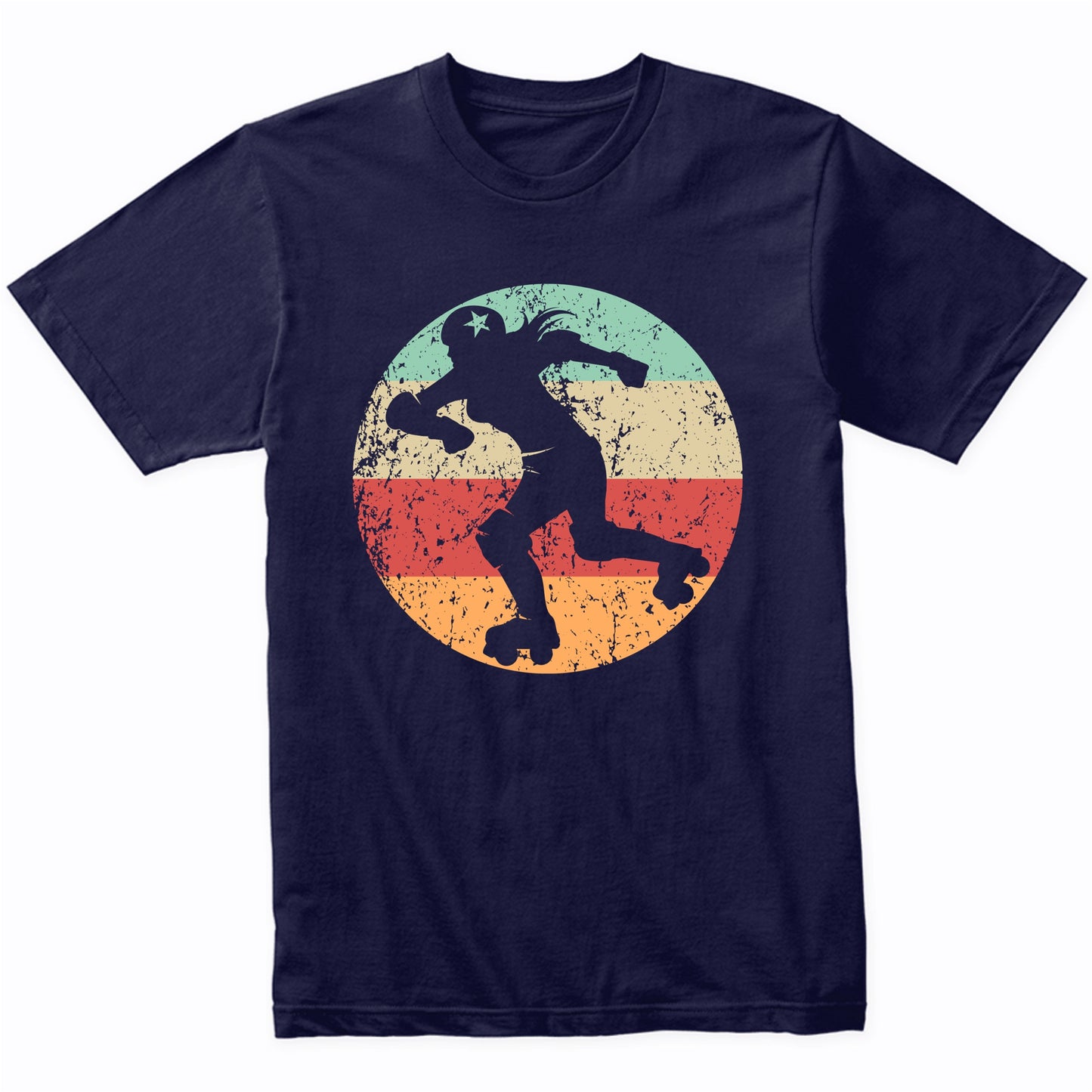 Retro Roller Derby Skater Female Athlete Girls Sports T-Shirt