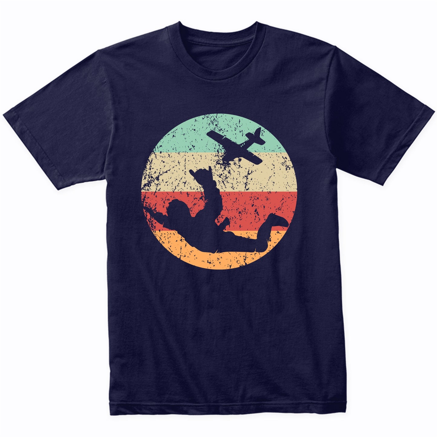 Retro Skydiver Extreme Athlete Skydiving T-Shirt