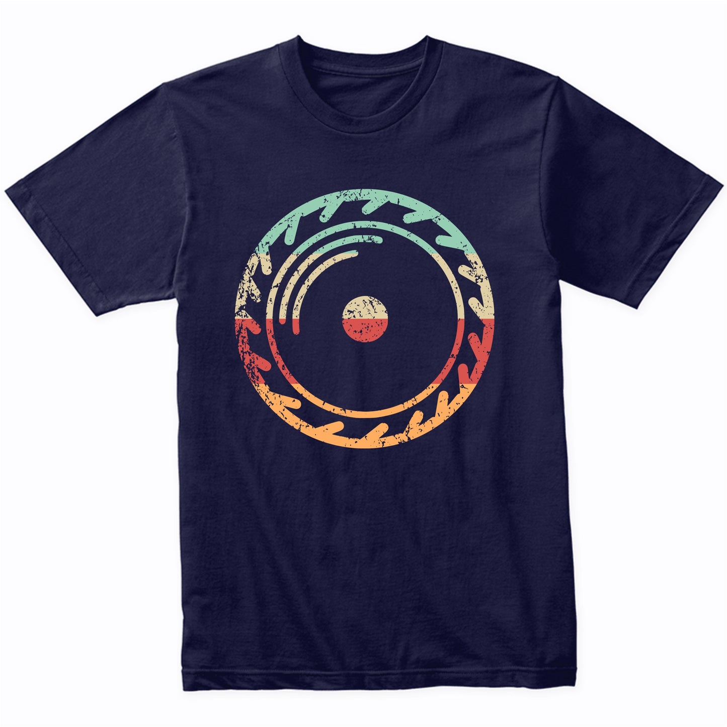 Retro Circular Saw Blade Vintage Style Carpenter T-Shirt