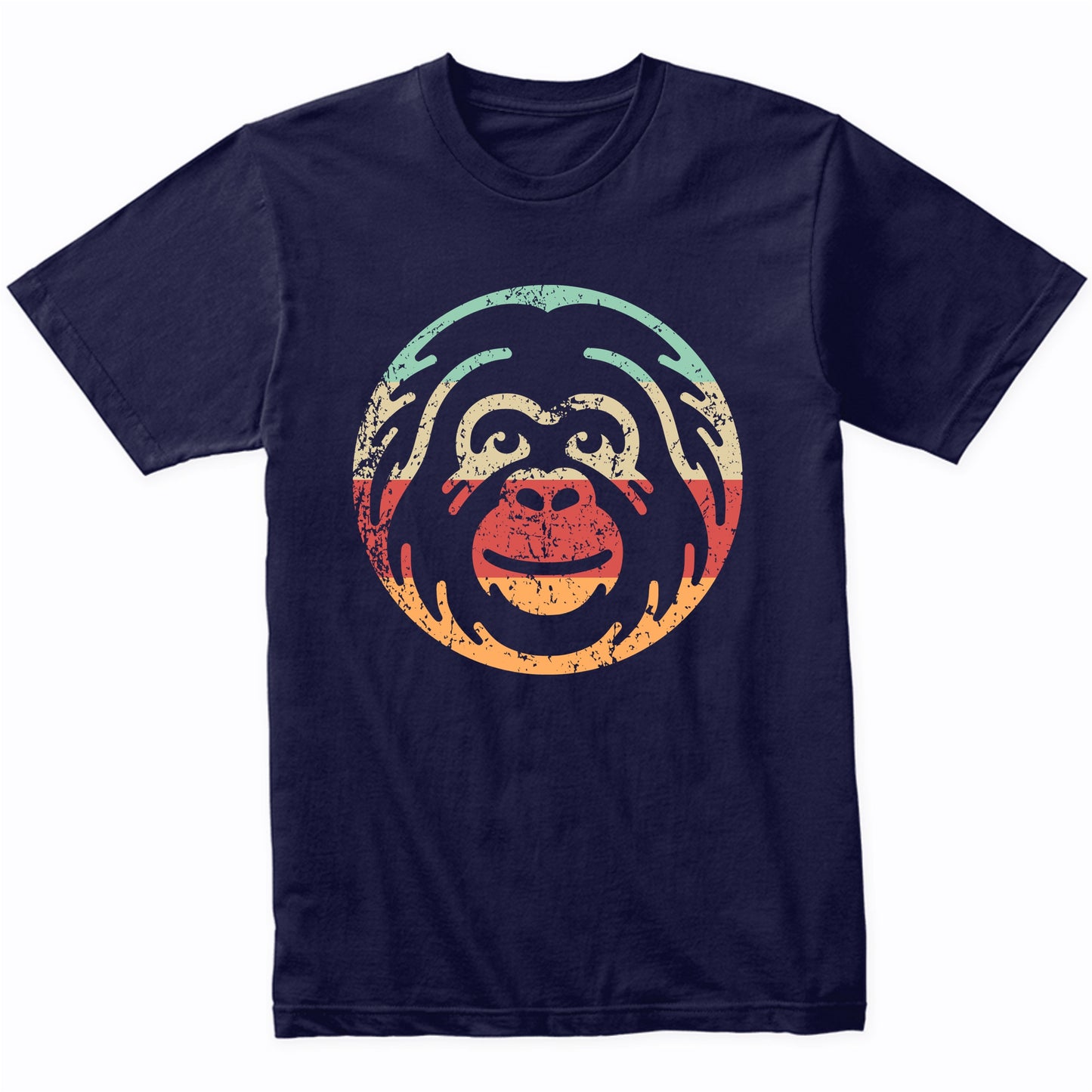 Retro Orangutan Face Ape Vintage Style Wild Animal T-Shirt