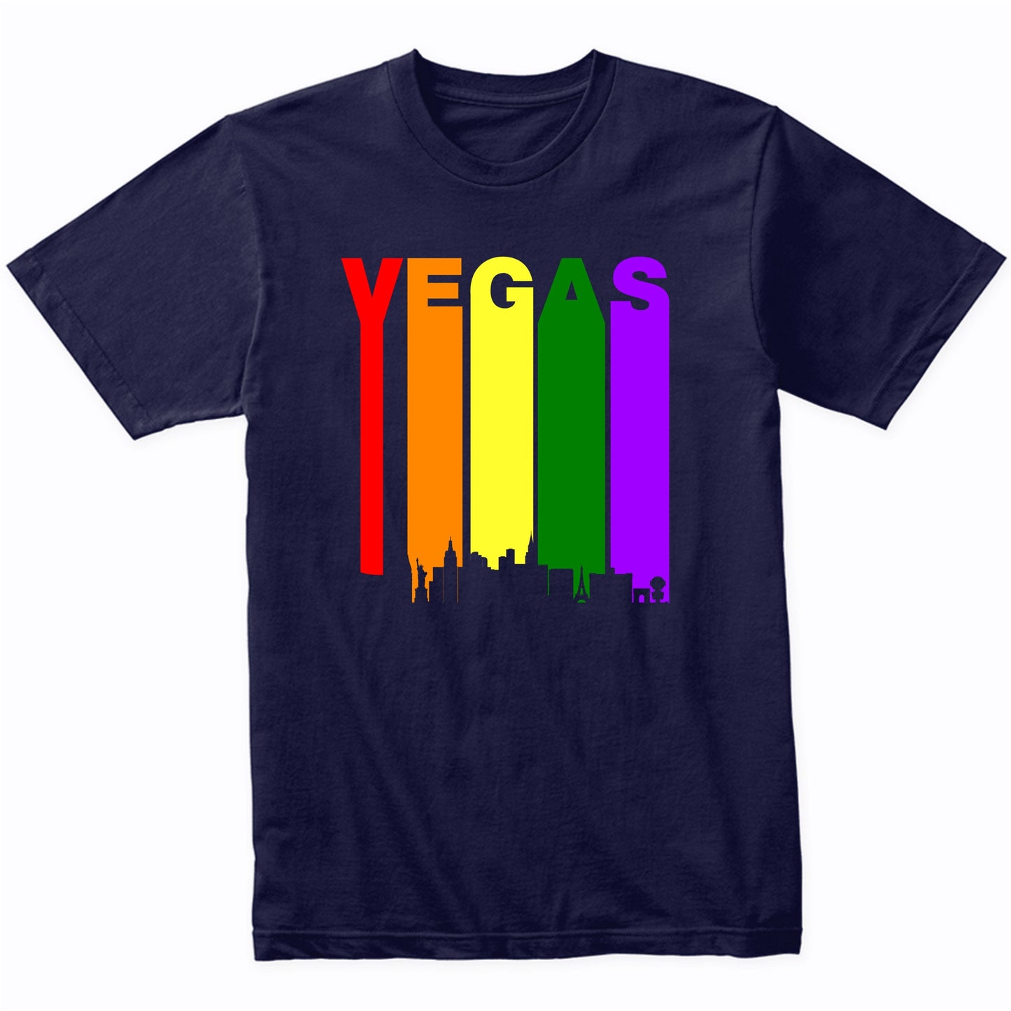 Las Vegas Nevada Downtown Rainbow LGBT Gay Pride T-Shirt