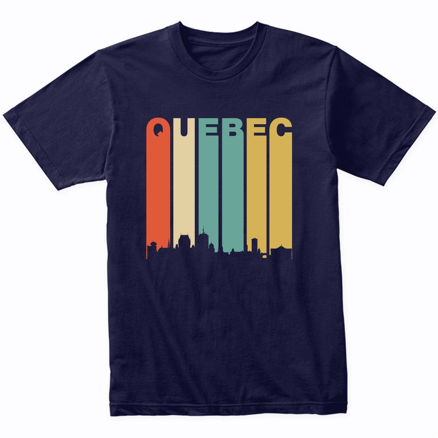 Retro 1970's Quebec Canada Cityscape Downtown Skyline Shirt