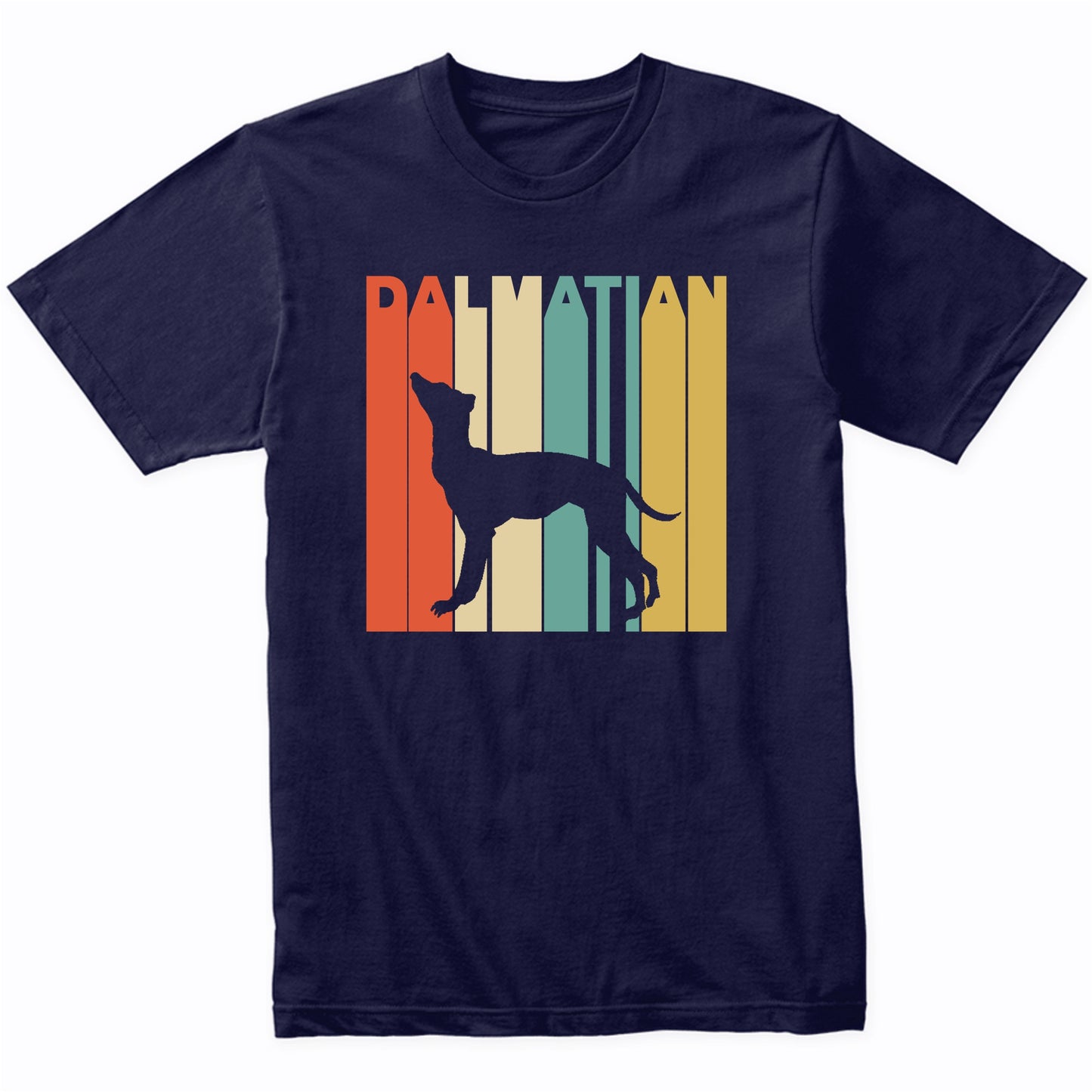 Vintage 1970's Style Dalmatian Silhouette Dog Owner T-Shirt