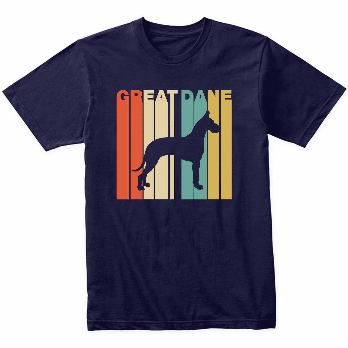 Vintage 1970's Style Great Dane Silhouette Dog Owner T-Shirt