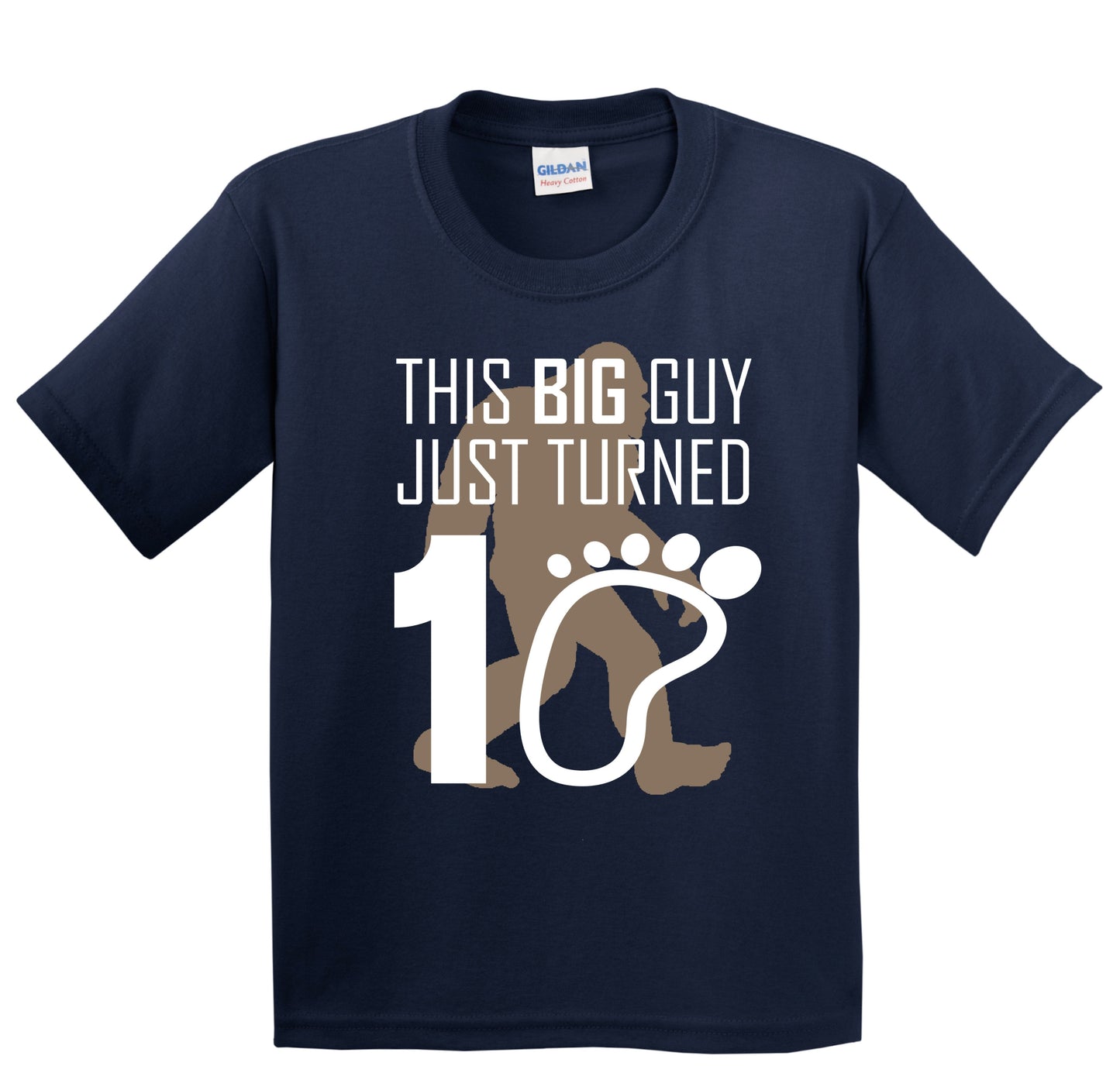 10th Birthday Bigfoot Shirt - This Big Guy Just Turned 10