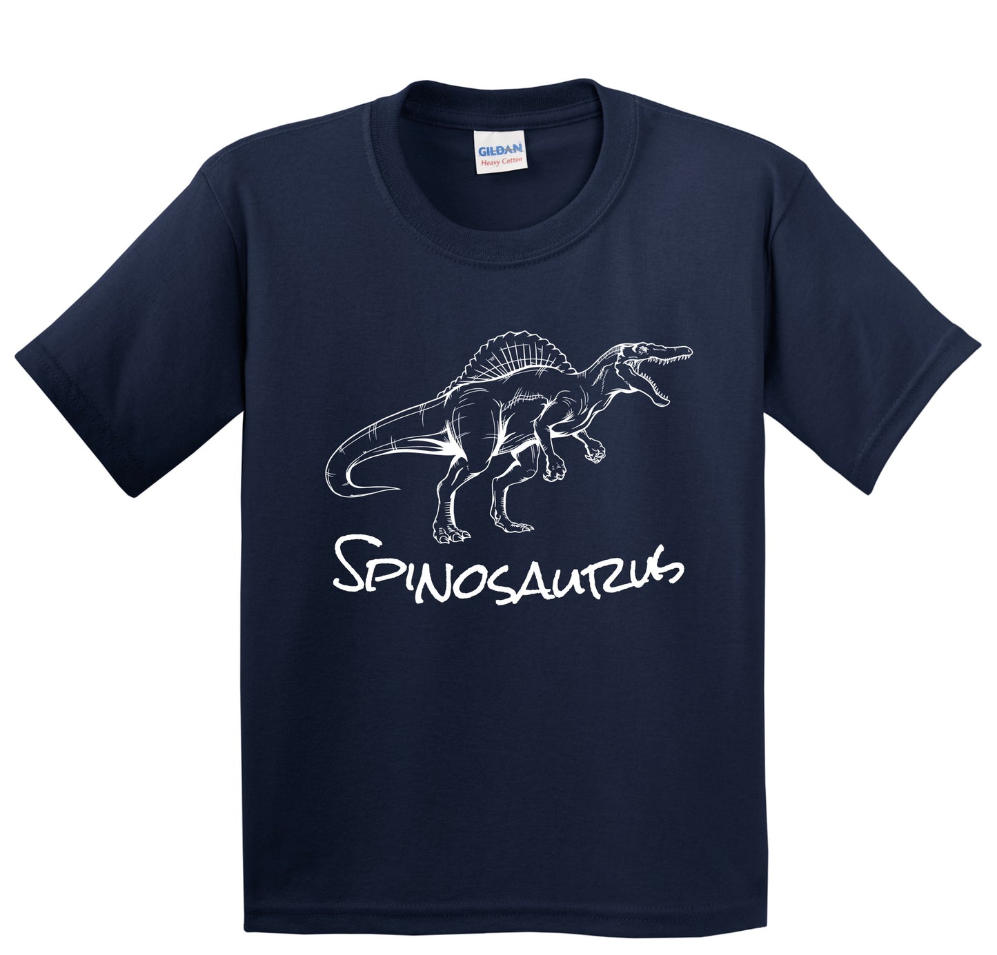Spinosaurus Sketch Cool Prehistoric Animal Dinosaur Kids T-Shirt