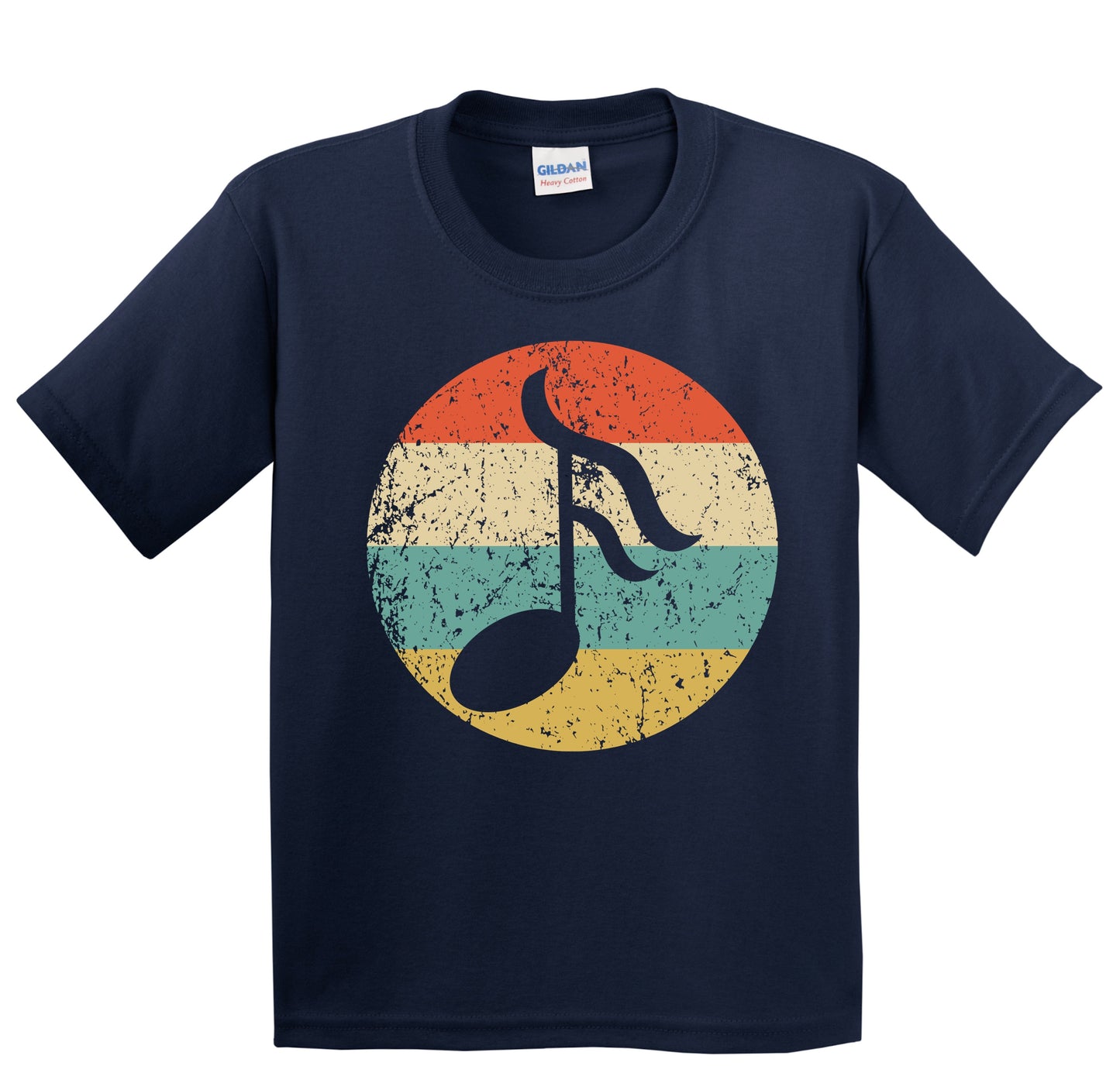 16th Note Silhouette Retro Music Musician Musical Note Youth T-Shirt