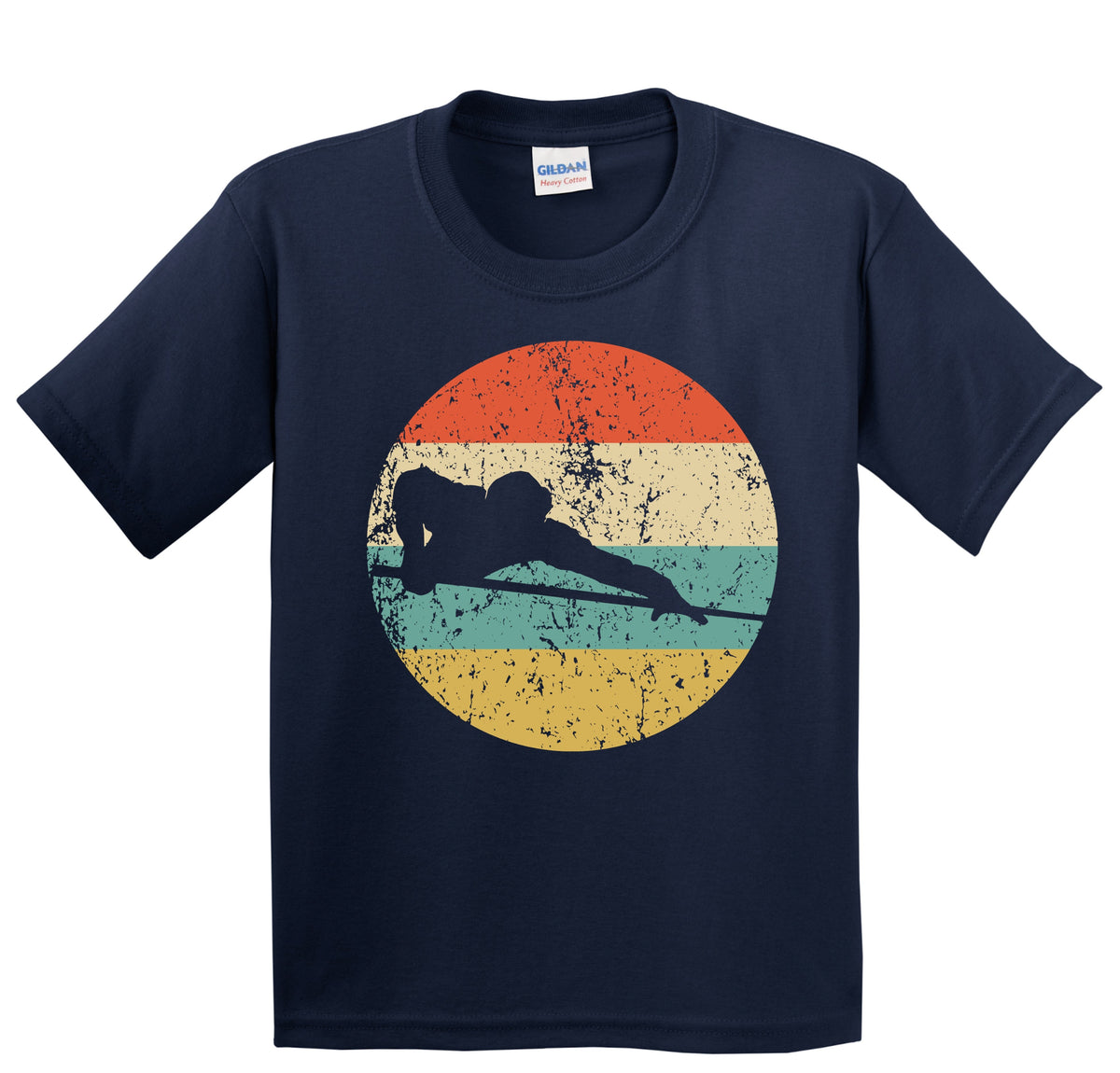 Pool Player Billiards Player Silhouette Retro Sports Youth T-Shirt