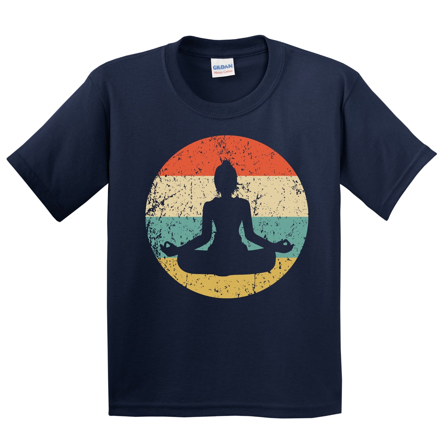 Yoga Pose Silhouette Retro Yoga Youth T-Shirt