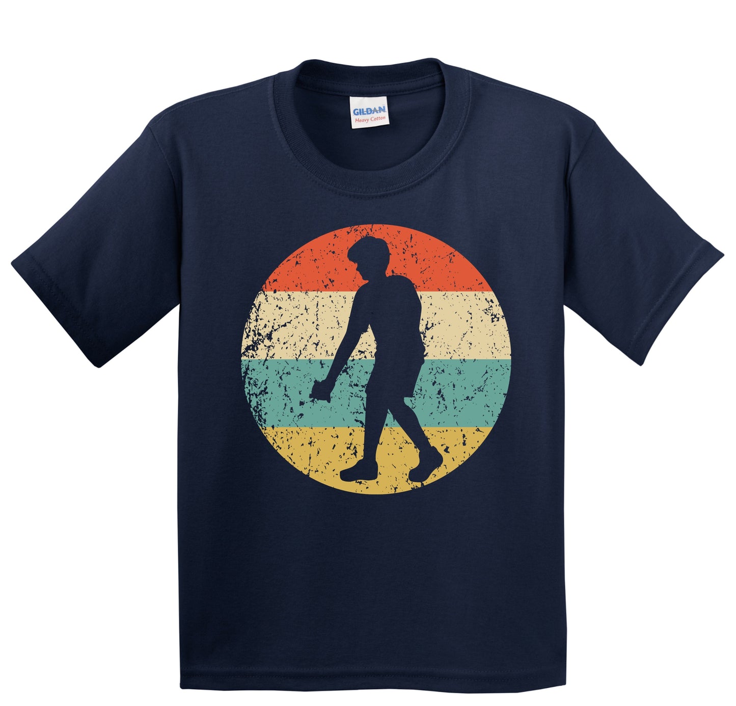 Cornhole Player Silhouette Retro Cornhole Tournament Youth T-Shirt