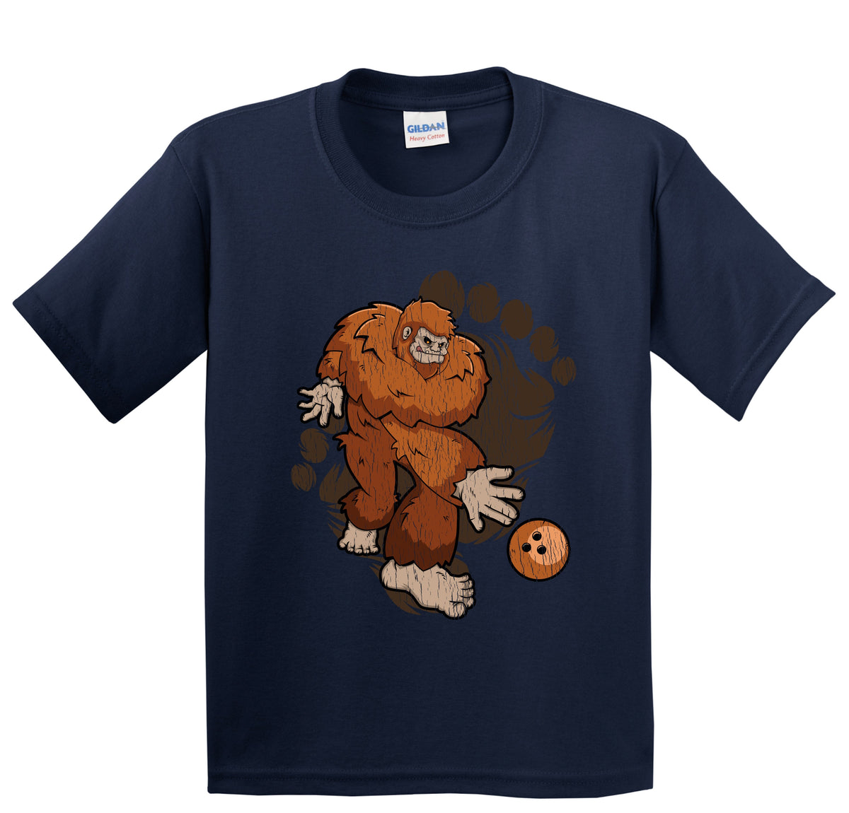 Kids Bigfoot Bowling Shirt - Sasquatch Bowling Youth T-Shirt