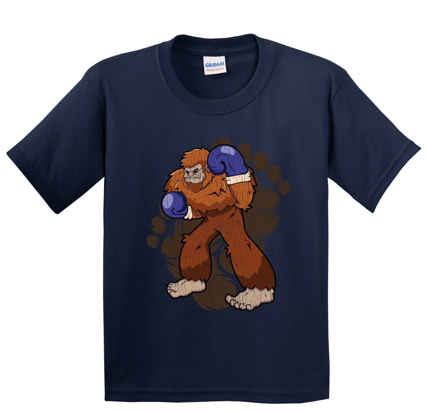 Kids Bigfoot Boxing Shirt - Sasquatch Boxing Youth T-Shirt