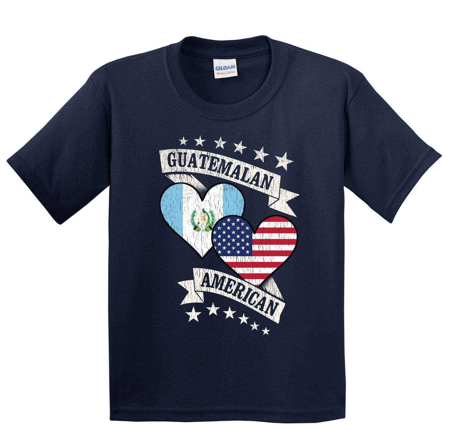 Guatemalan American Heart Flags Guatemala America Youth T-Shirt