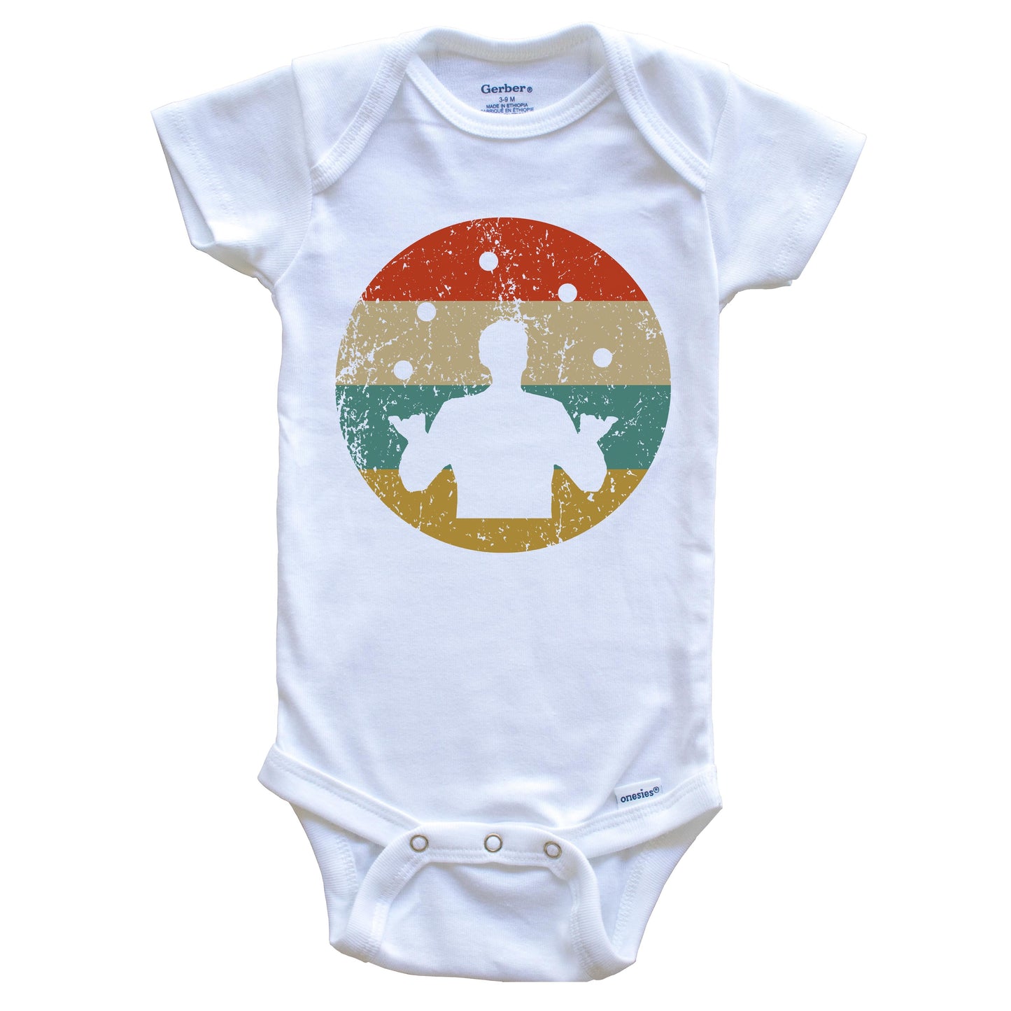 Juggling Vintage Retro Juggler Circle Icon Baby Onesie