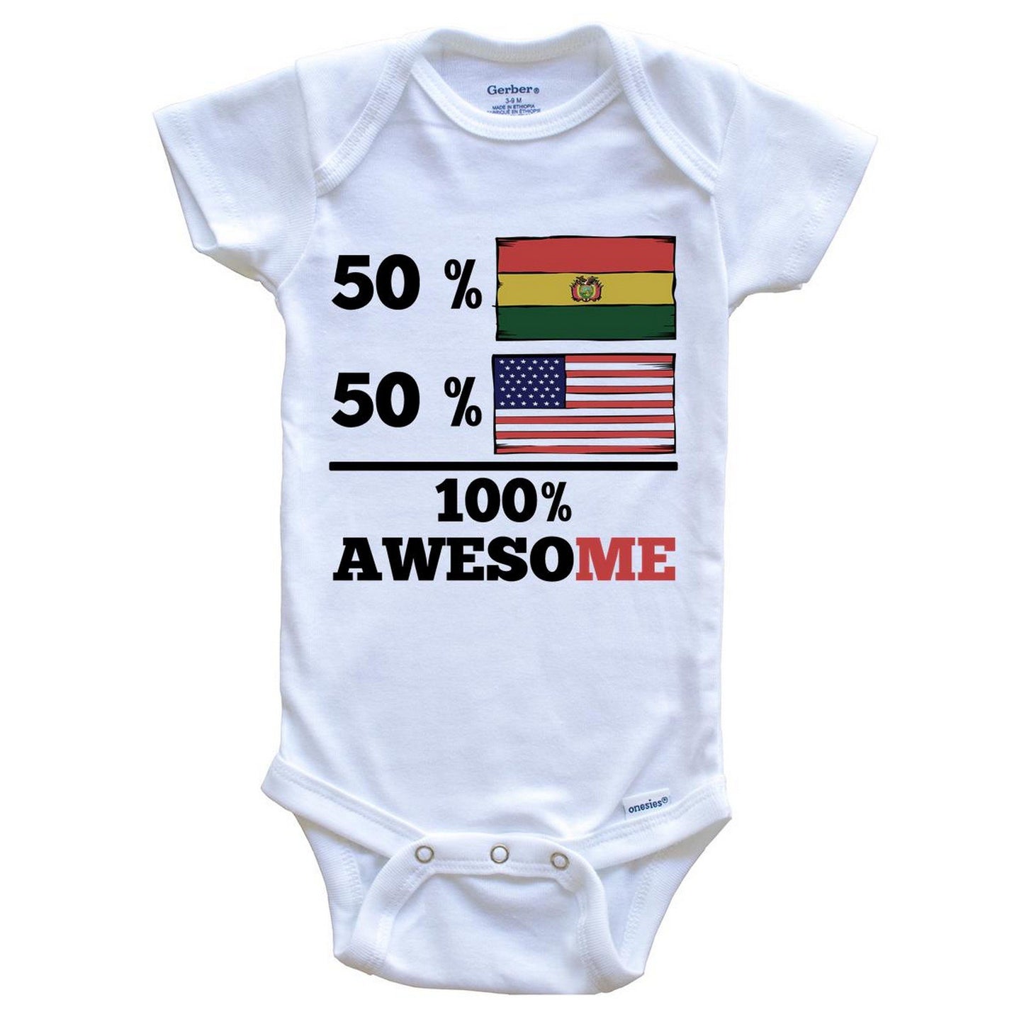 Half Bolivian Half American Baby Onesie