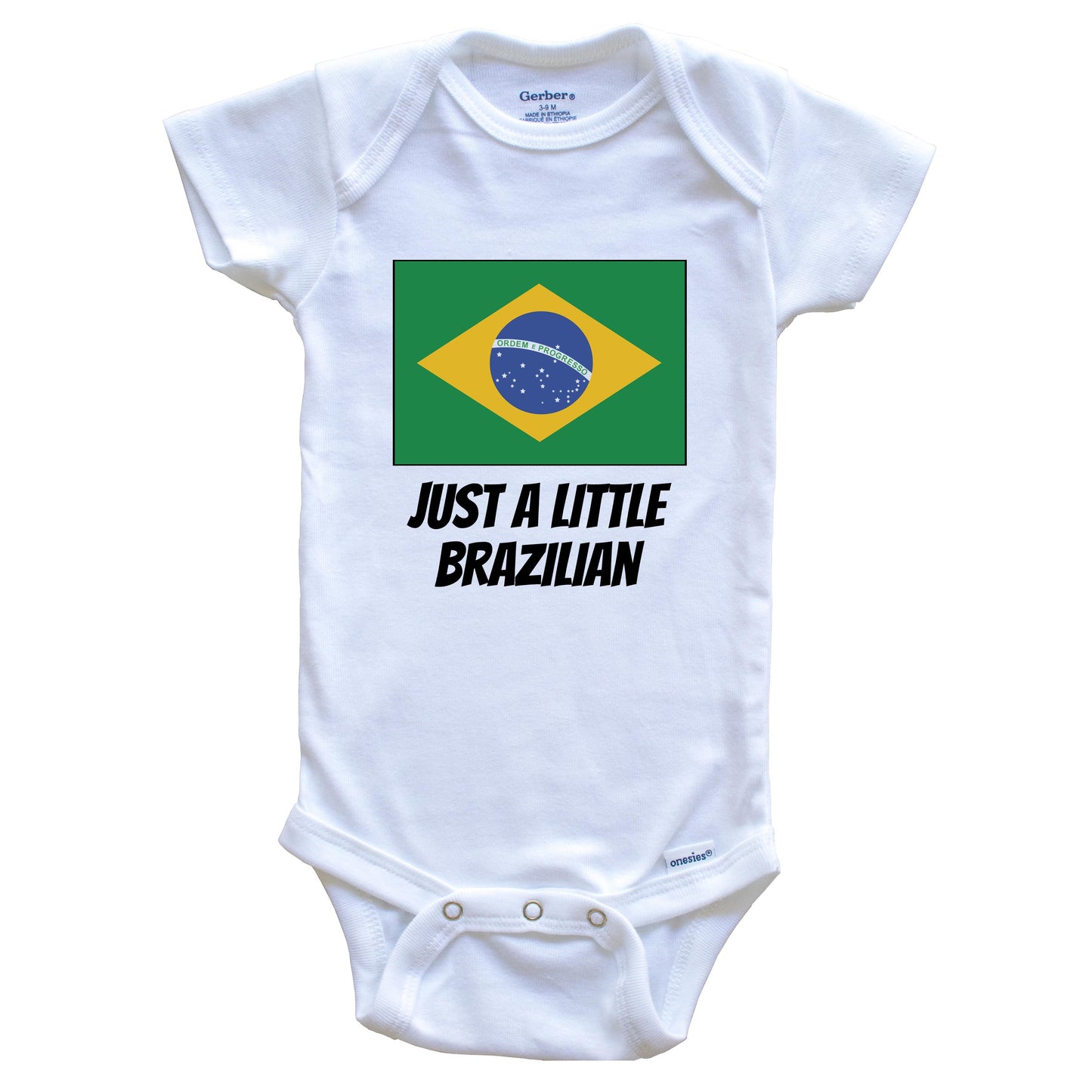 Just A Little Brazilian Cute Brazil Flag Baby Onesie
