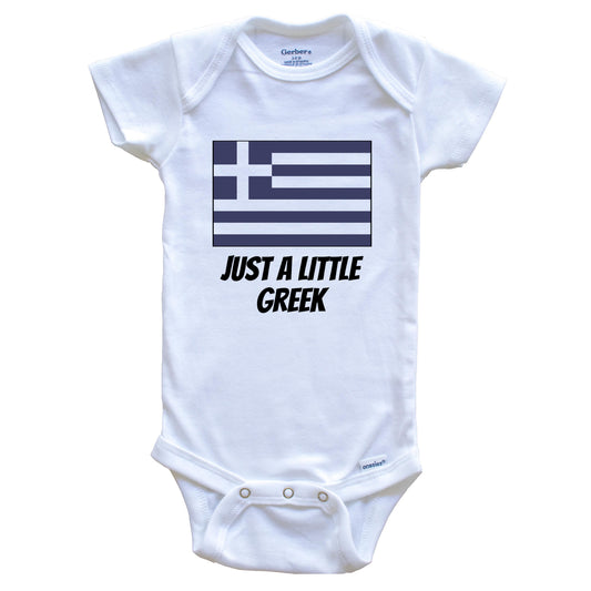 Just A Little Greek Cute Greece Flag Baby Onesie