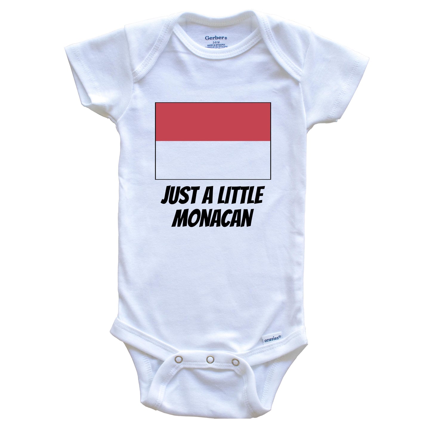 Just A Little Monacan Cute Monaco Flag Baby Onesie