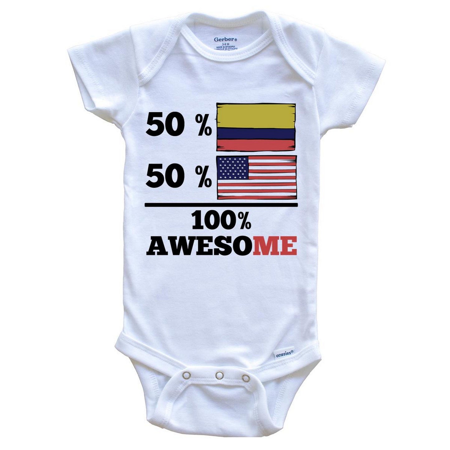 Half Colombian Half American Baby Onesie