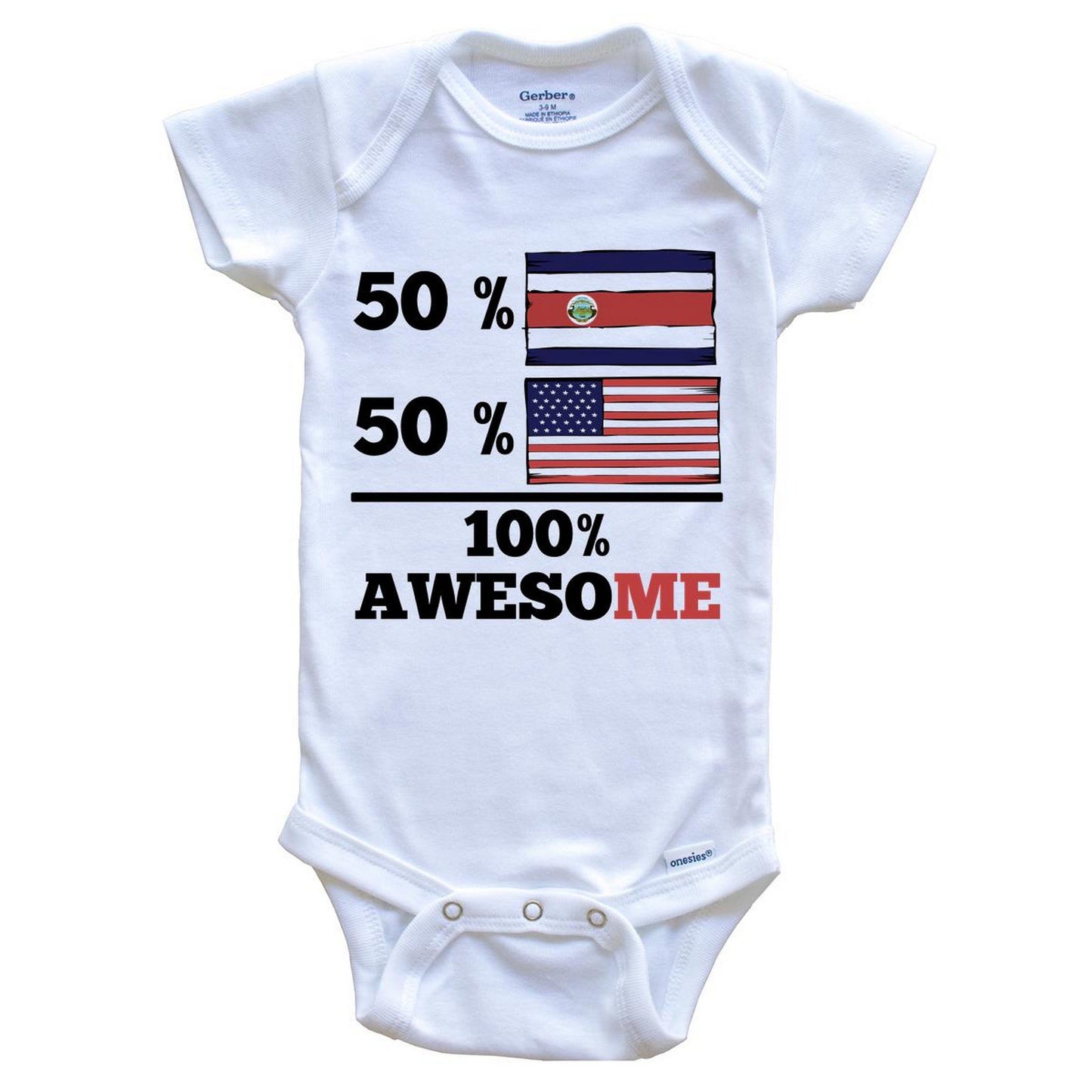 Half Costa Rican Half American Baby Onesie