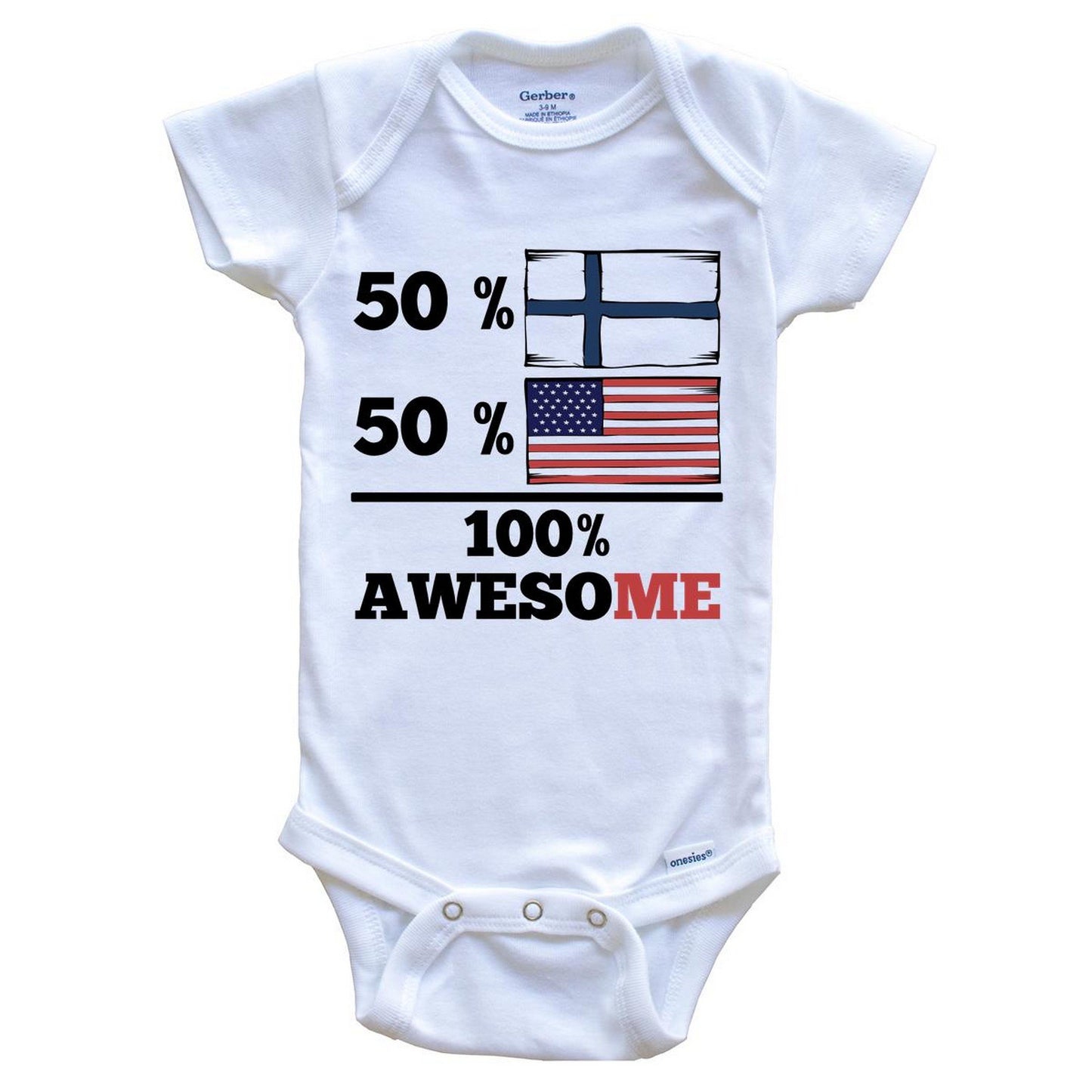Half Finnish Half American Baby Onesie