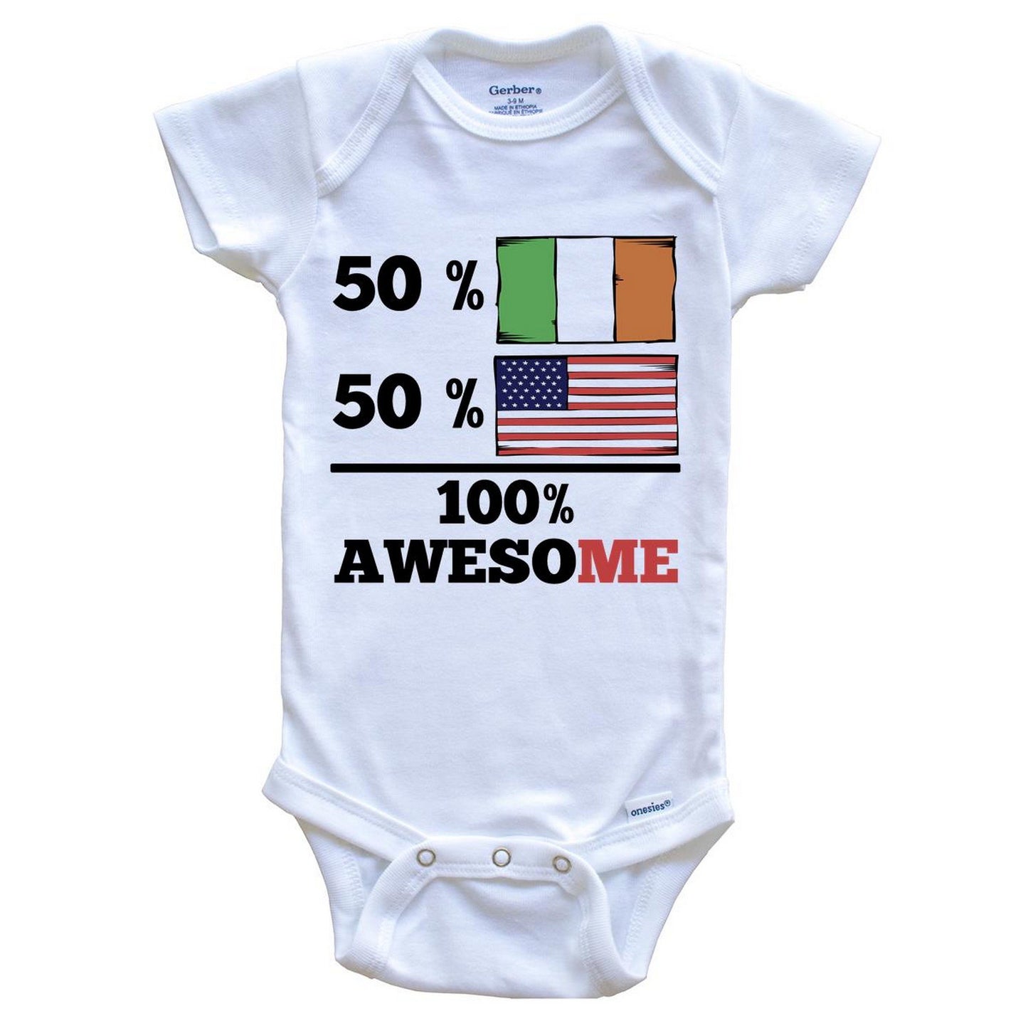 Half Irish Half American Baby Onesie
